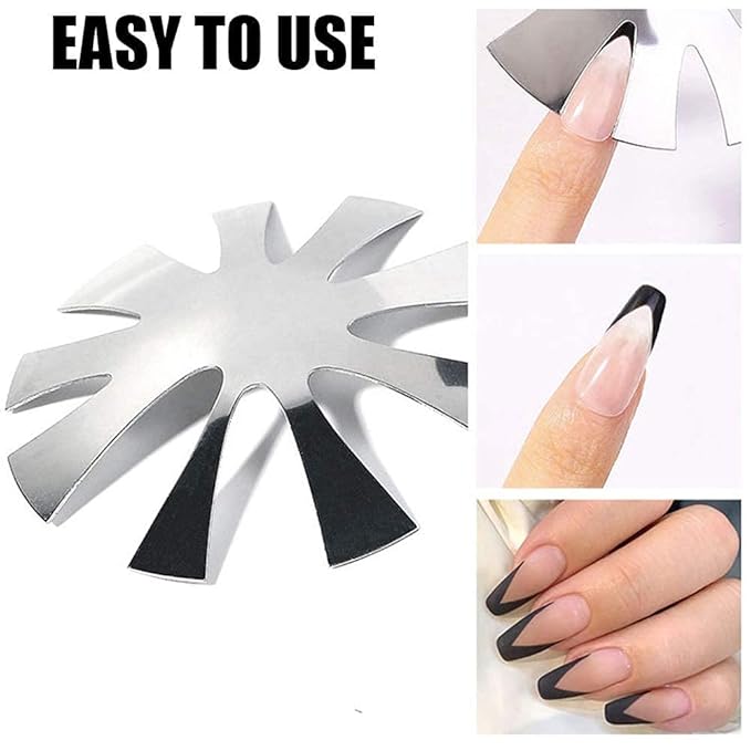 Acrylic French Tip Edge Trimmer | 9 Size | Silver