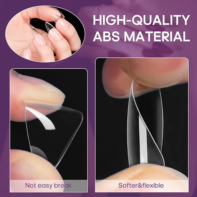 Almond | Press On Nail | Clear | Natural