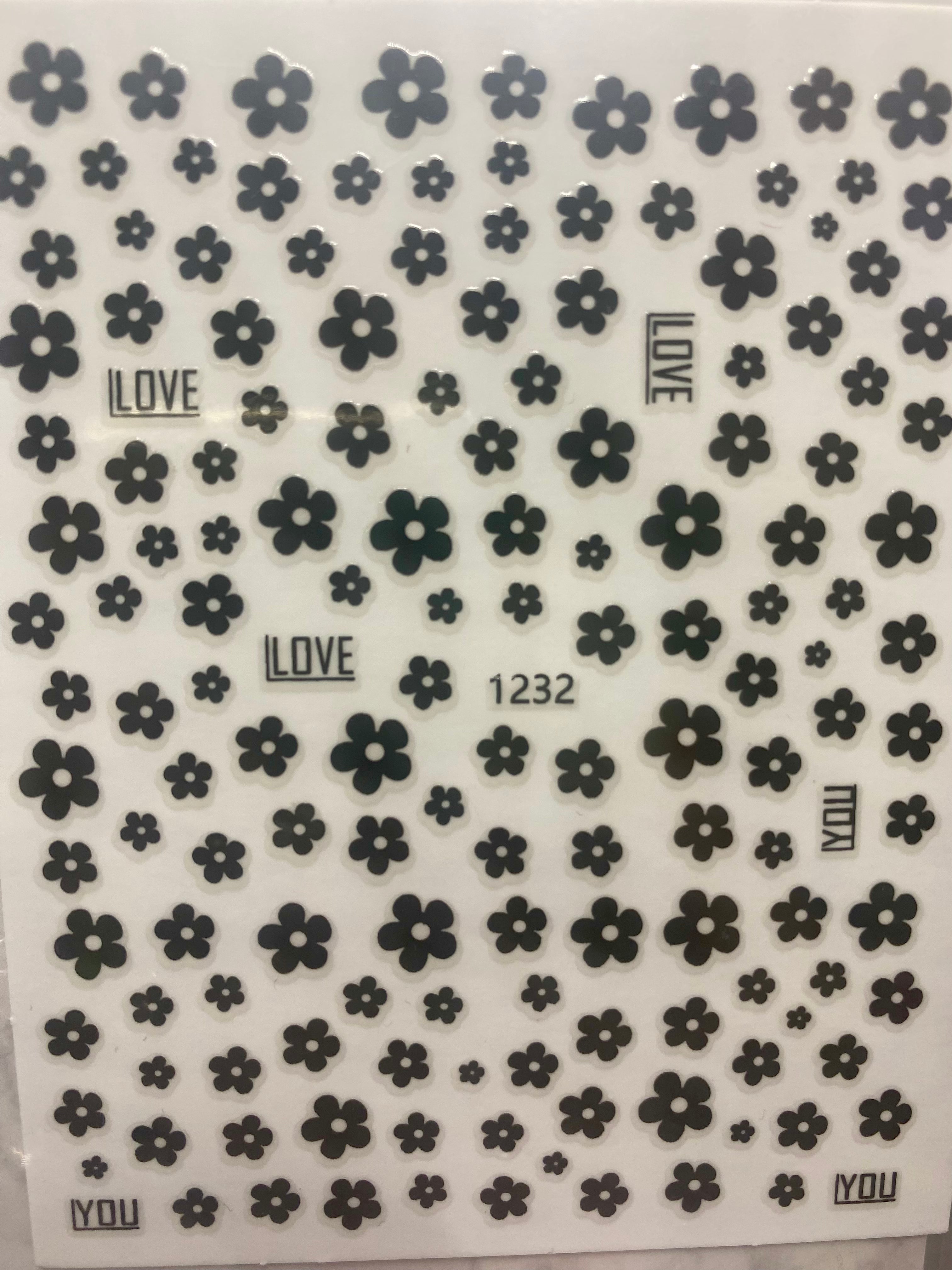 Flowers nail art stickers nail decoration