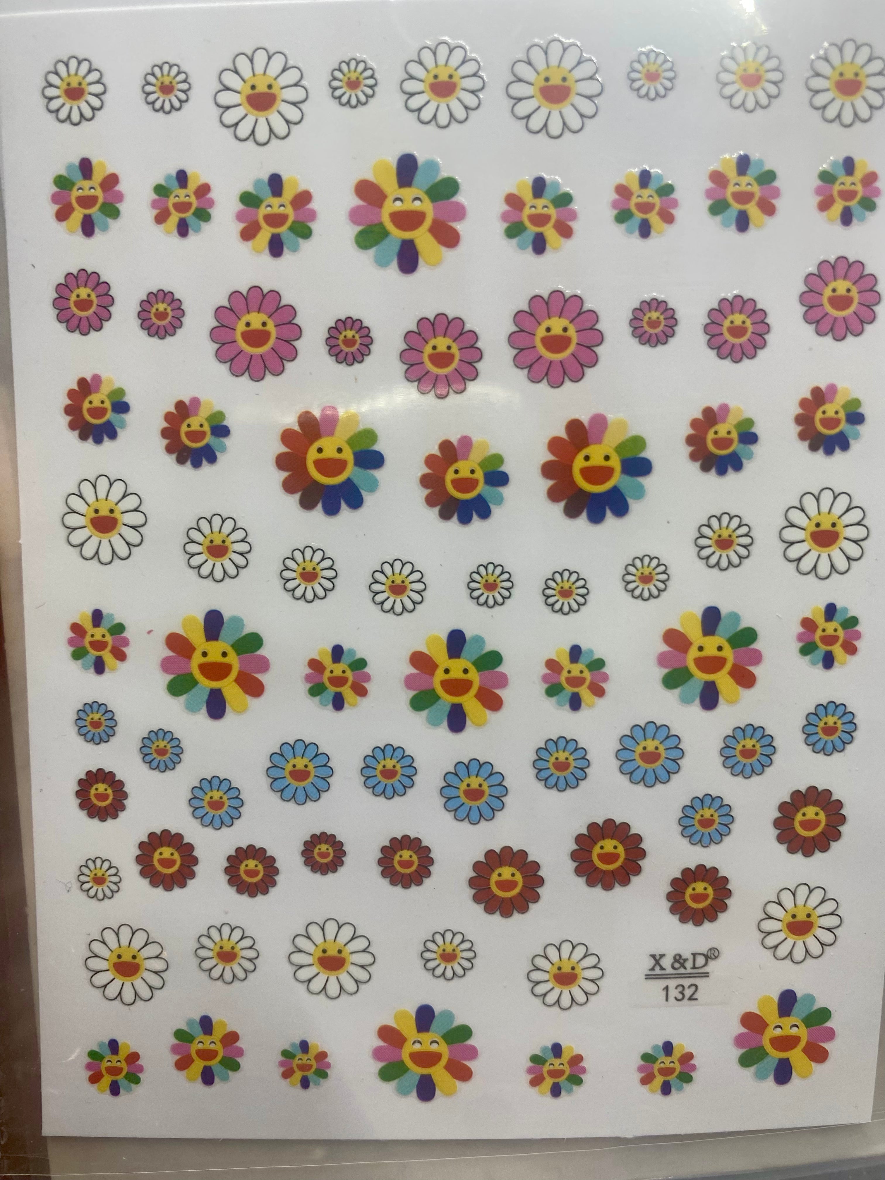 Flowers daisy nail art stickers nail decoration