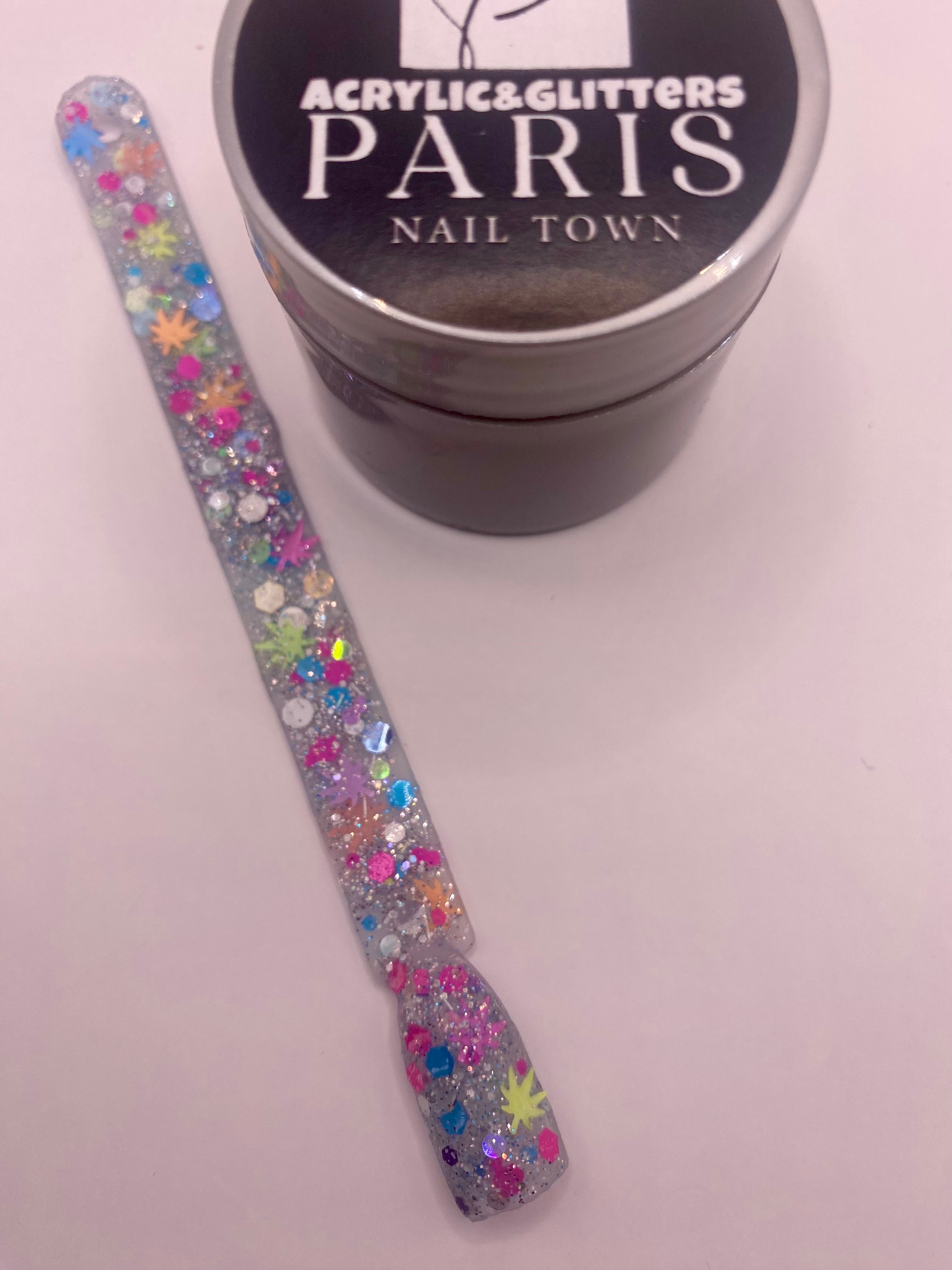 BUNNY SUMMER,FALL CHUNKY GLITTER ACRYLICS POWDER 6 COLORS AVAILABLE 1.OZ EACH JAR