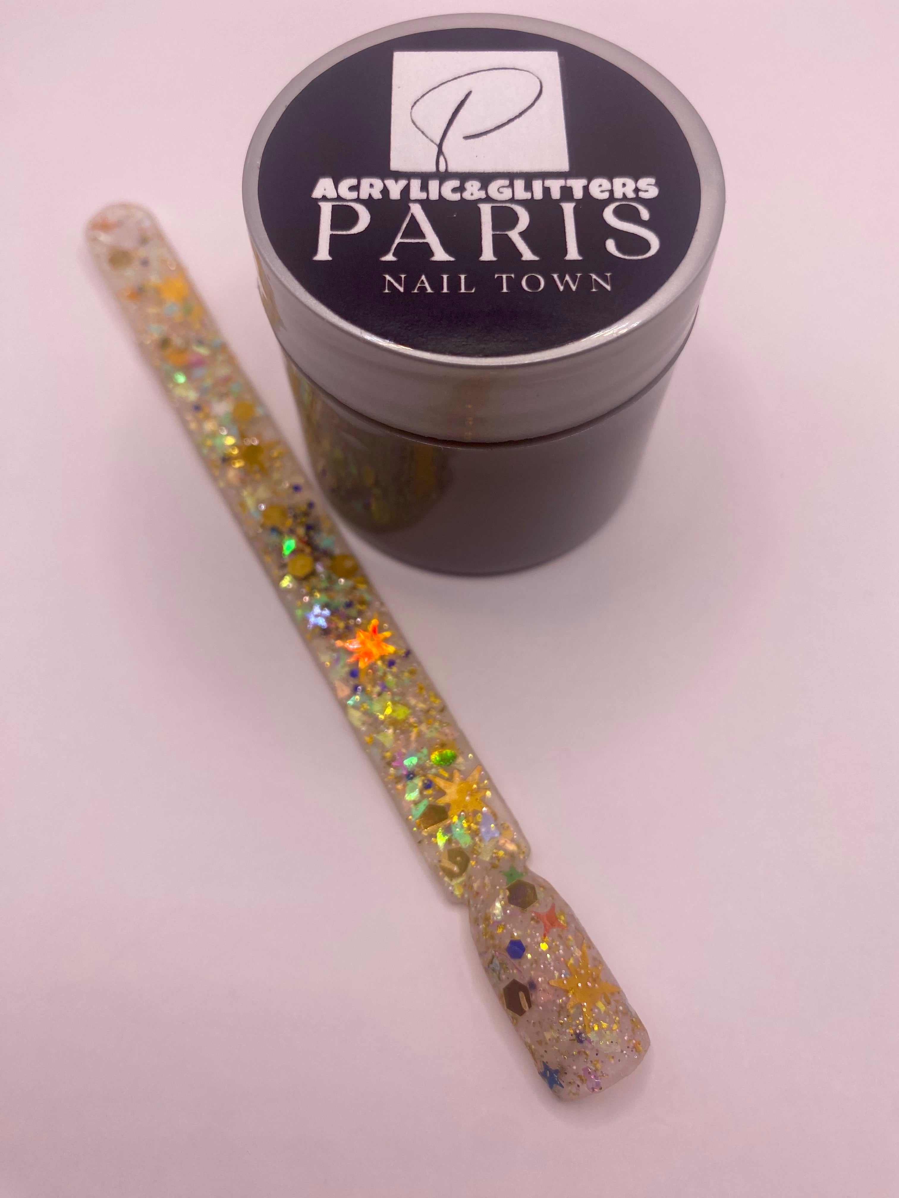 SNOW FLAKES,CHRISTMAS CHUNKY GLITTER ACRYLICS POWDER 6 COLORS AVAILABLE 1.OZ EACH JAR