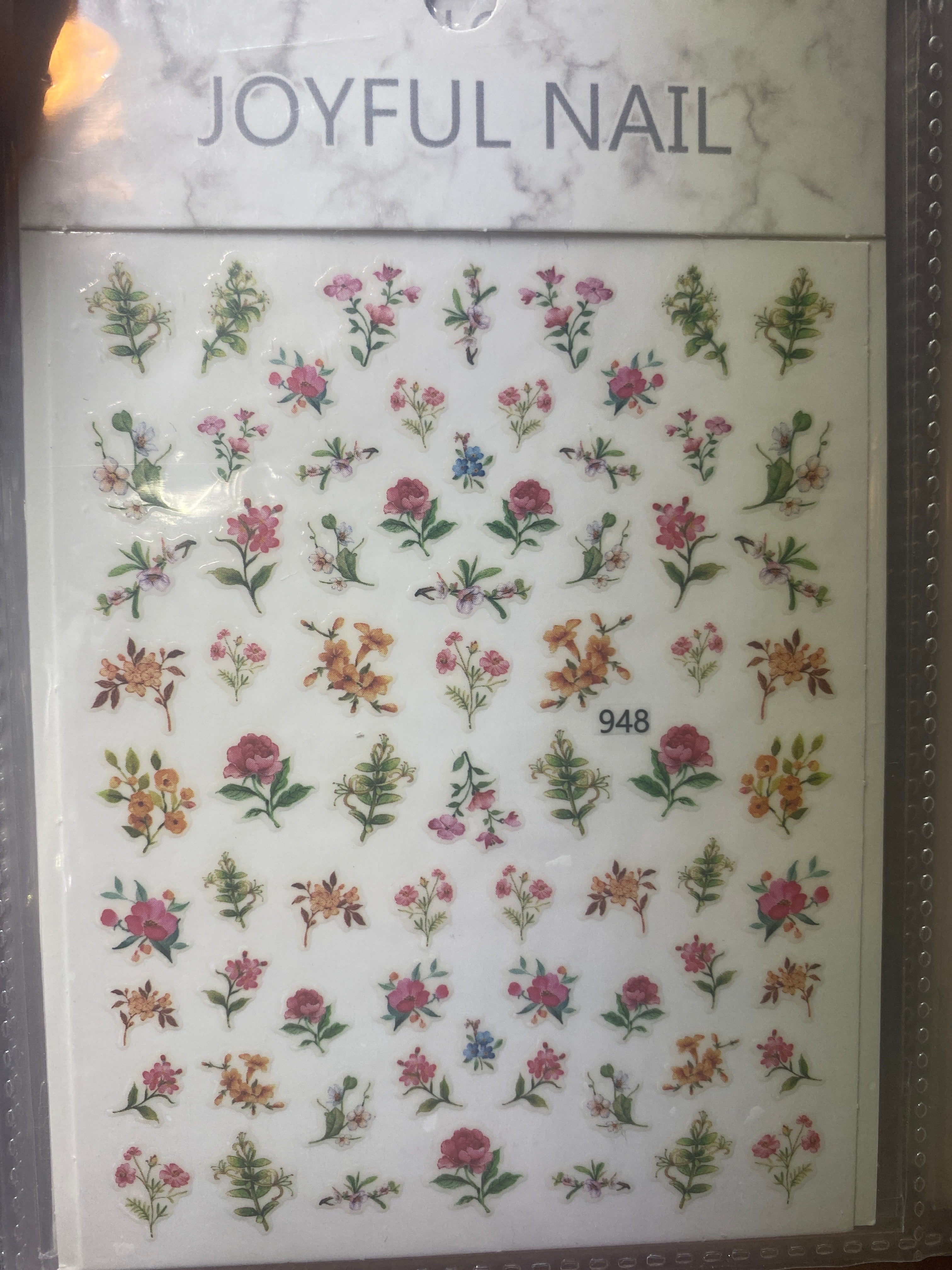 Flowers nail art stickers decals