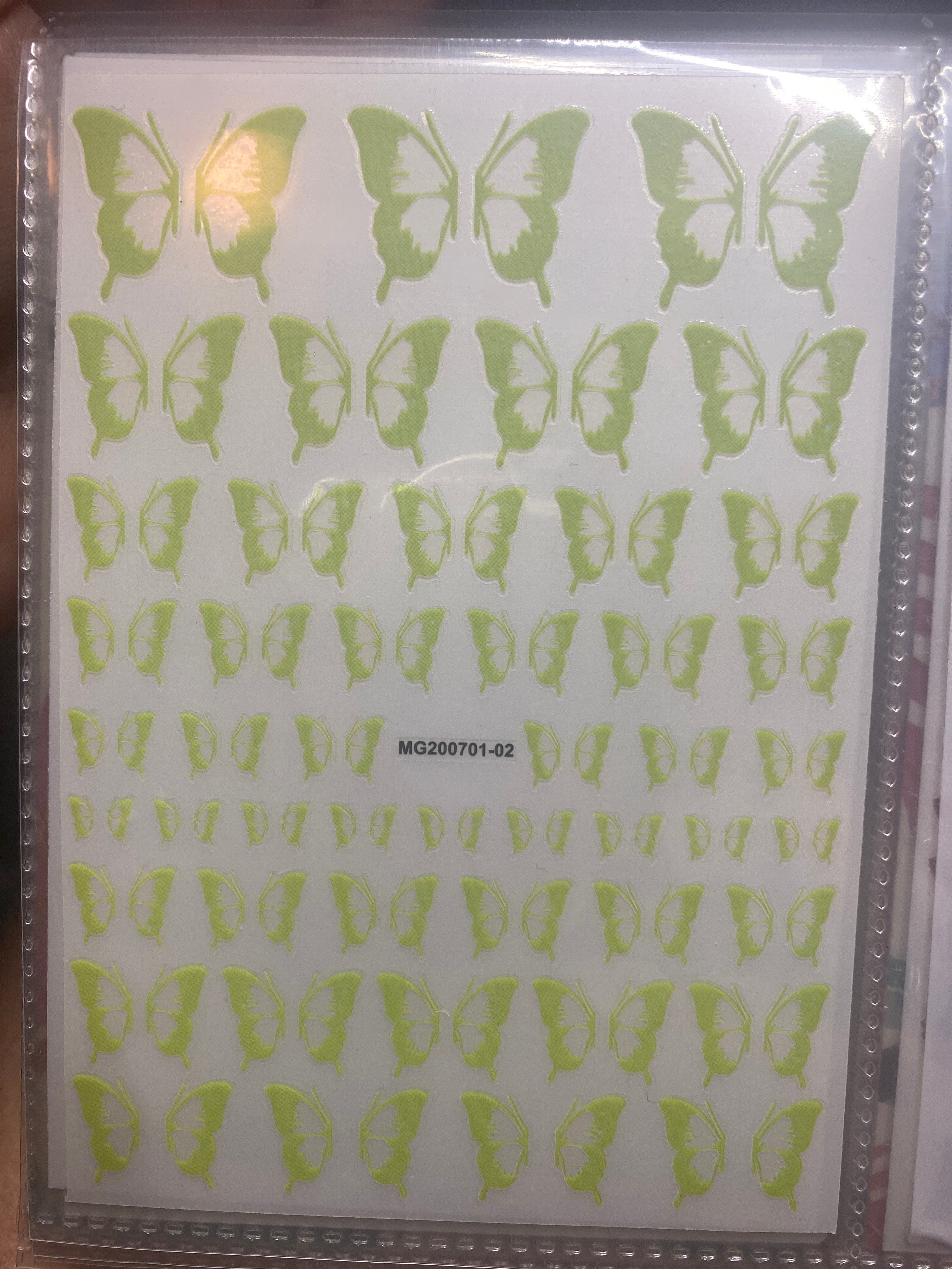 Butterfly nail art stickers decals