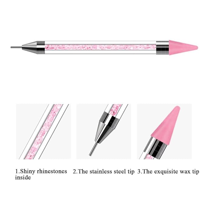 Nail Rhinestone Picker Dotting Tool | Pink Case