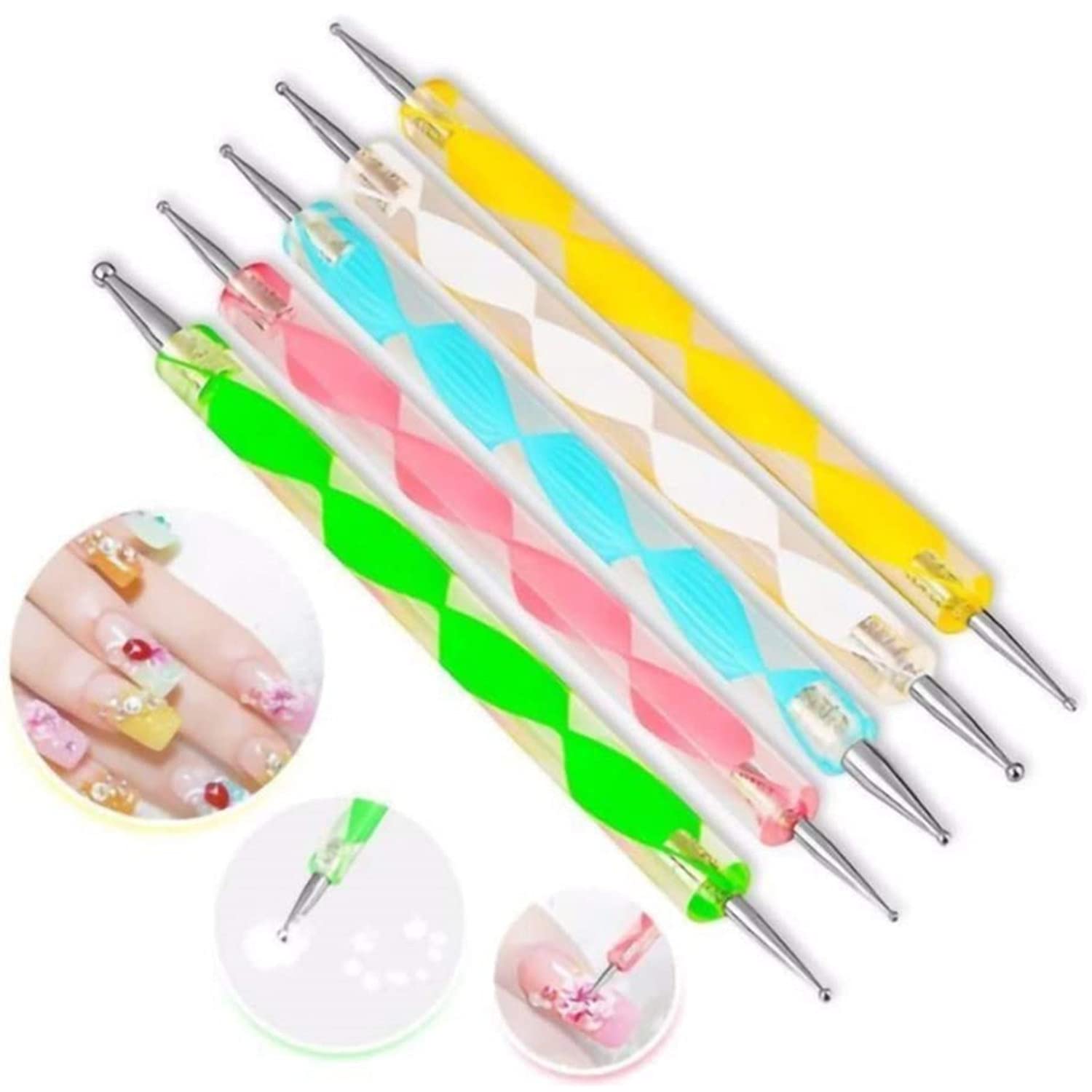 2 Way Dotting Pen | Nail Art Tip Dot | 5 pc Set