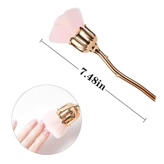 Rose Shape Nail Dust Brushes