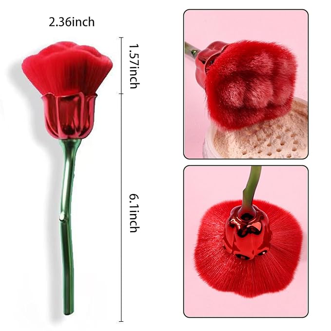 Rose Shape Nail Dust Brushes