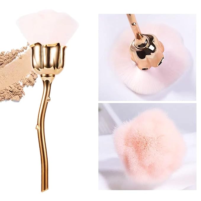 Rose Shape Nail Dust Brushes