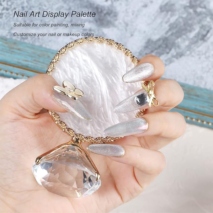 Resin Nail Palette with Diamond |  Accessories