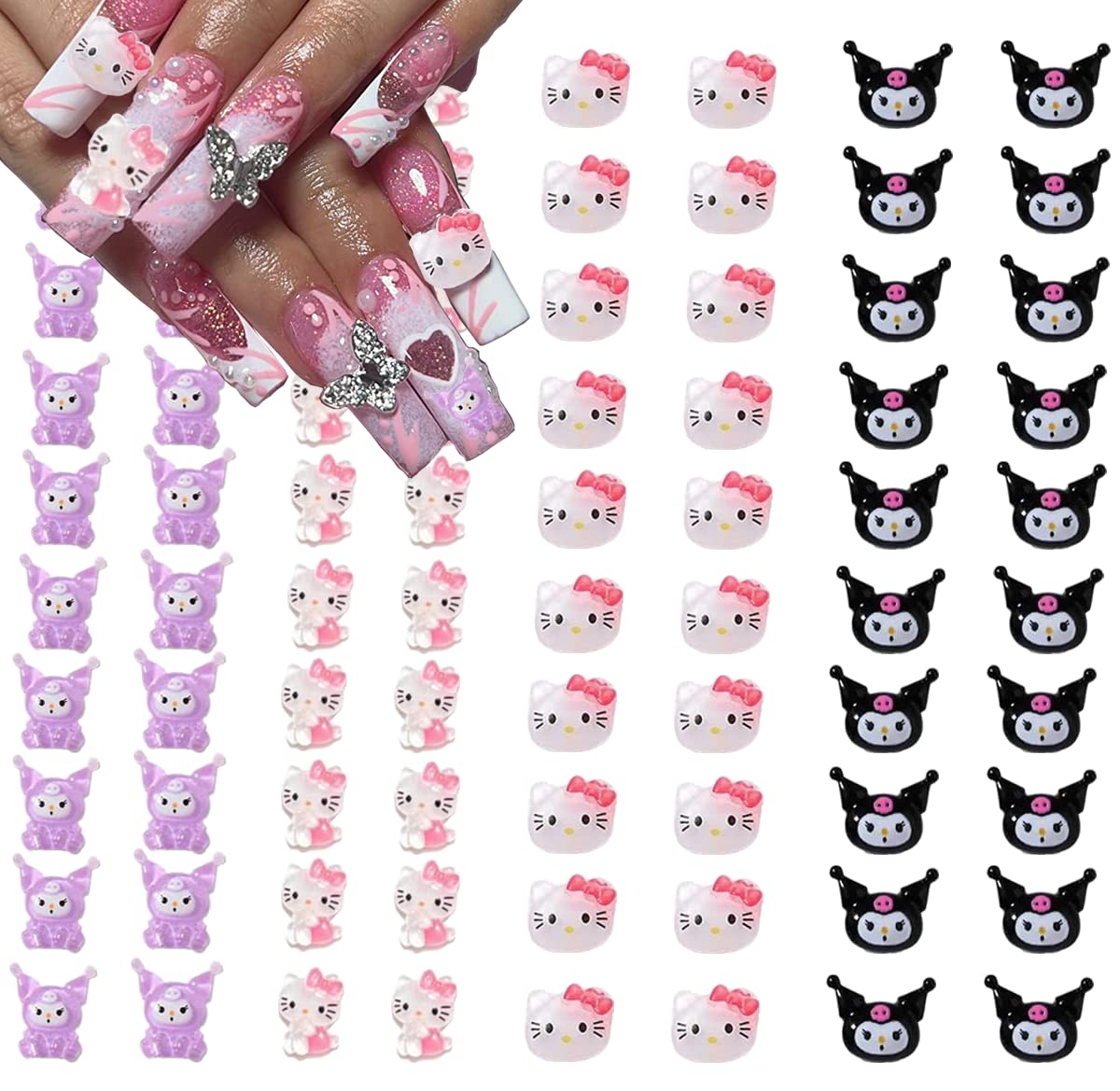 3D Hello Kitty | Charms| 10 Pieces