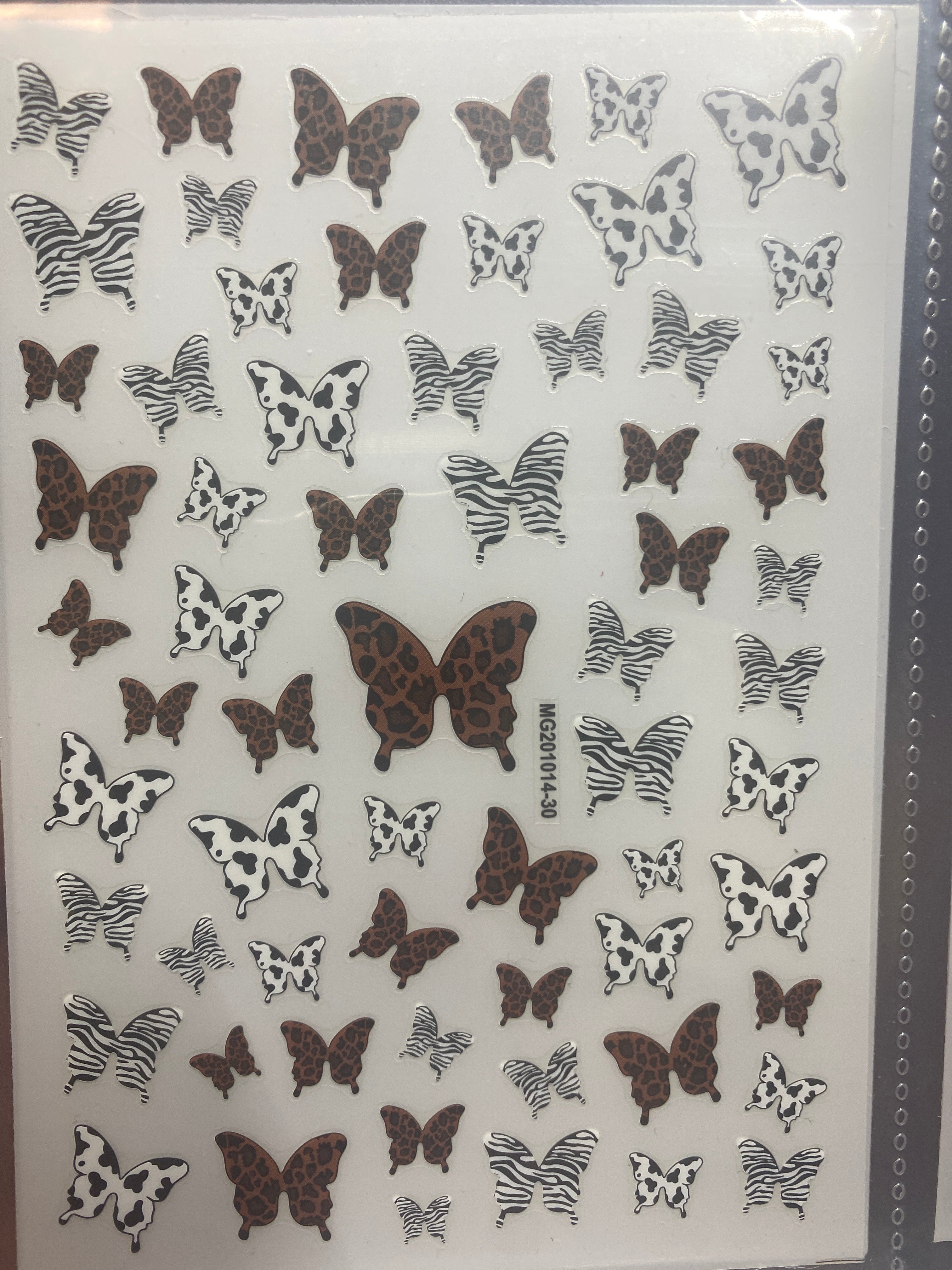 Butterfly nail art stickers decals