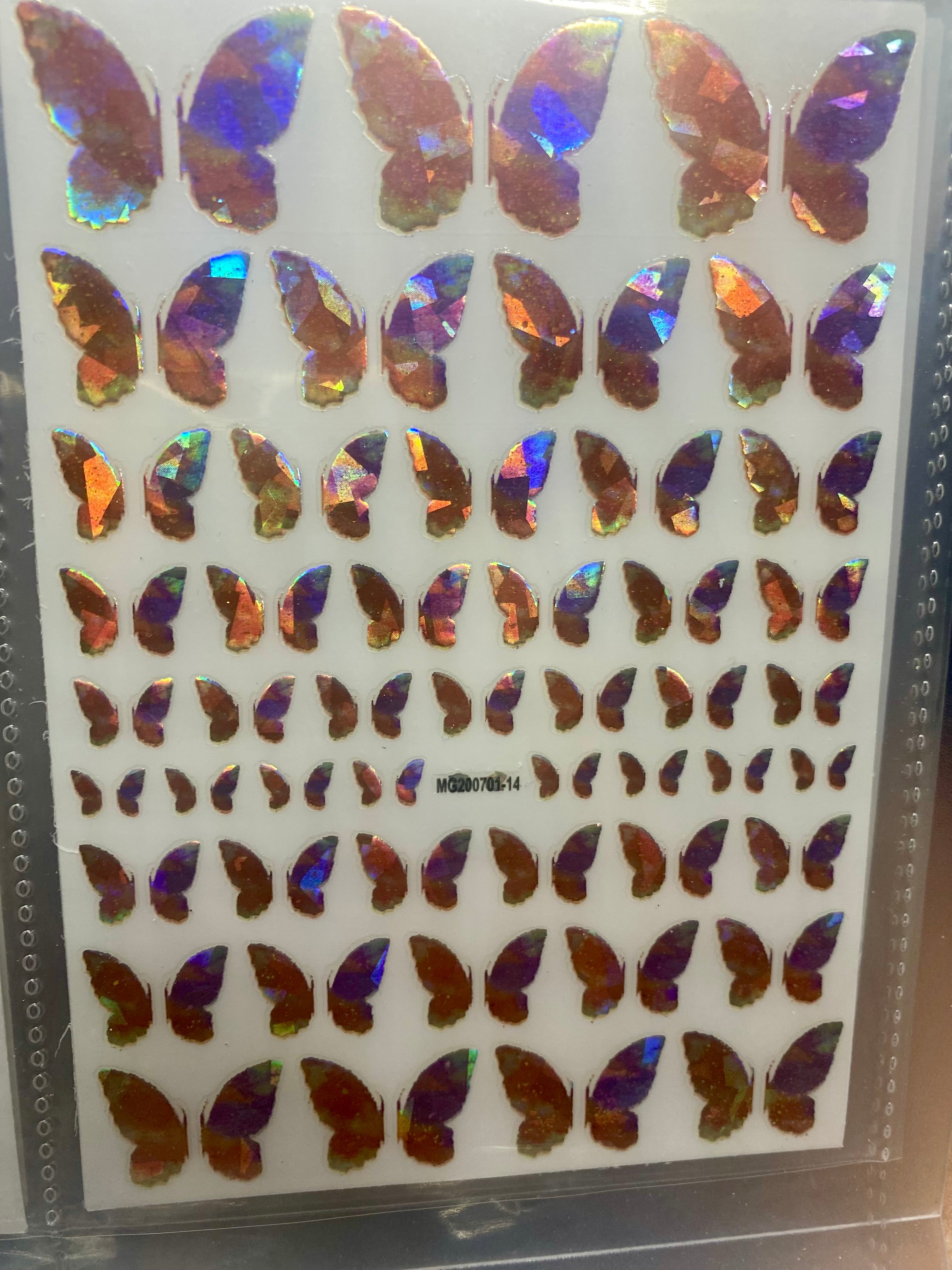 Butterfly nail art stickers decals