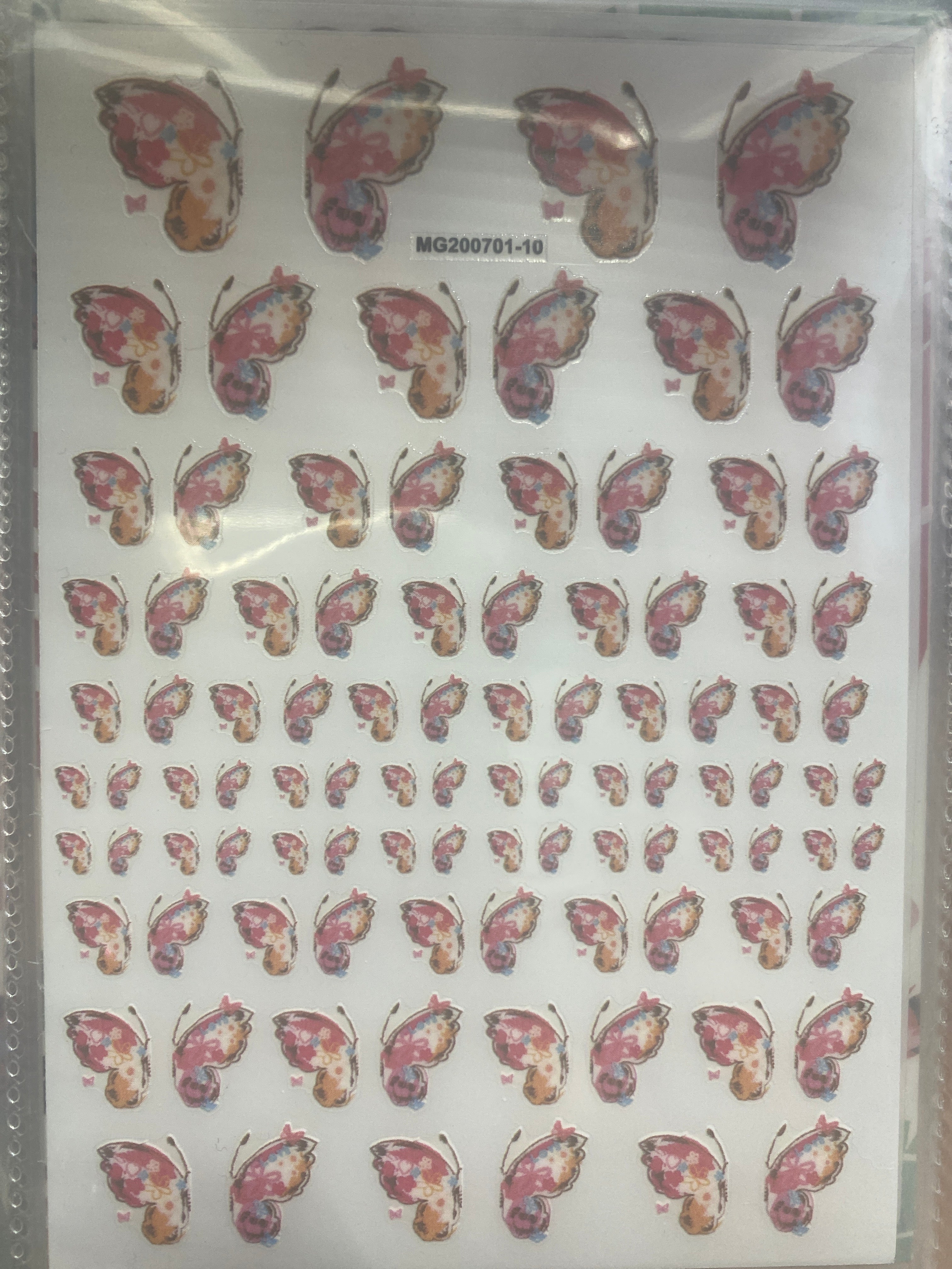 Butterfly nail art stickers decals