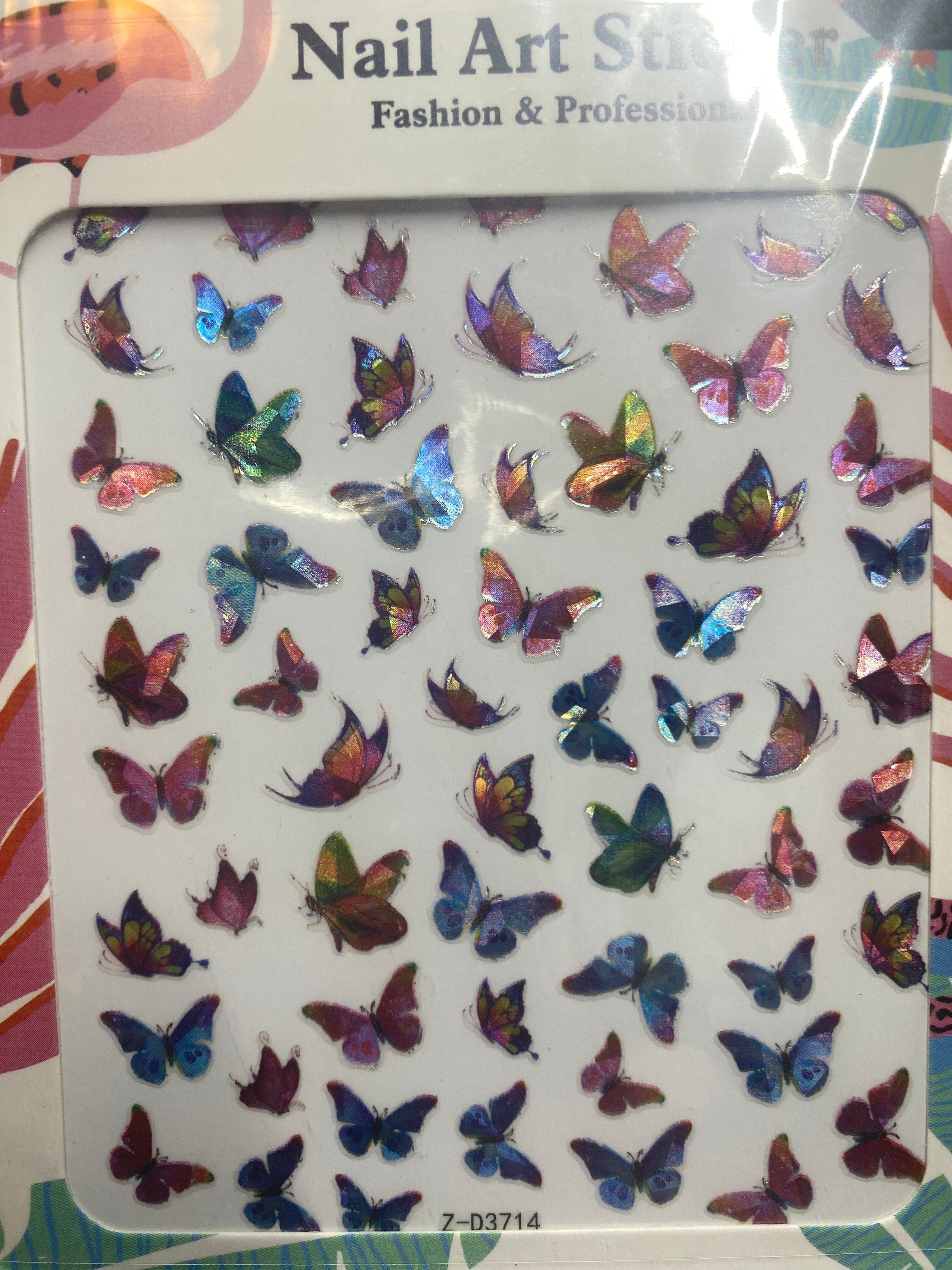 Butterfly nail art stickers decals