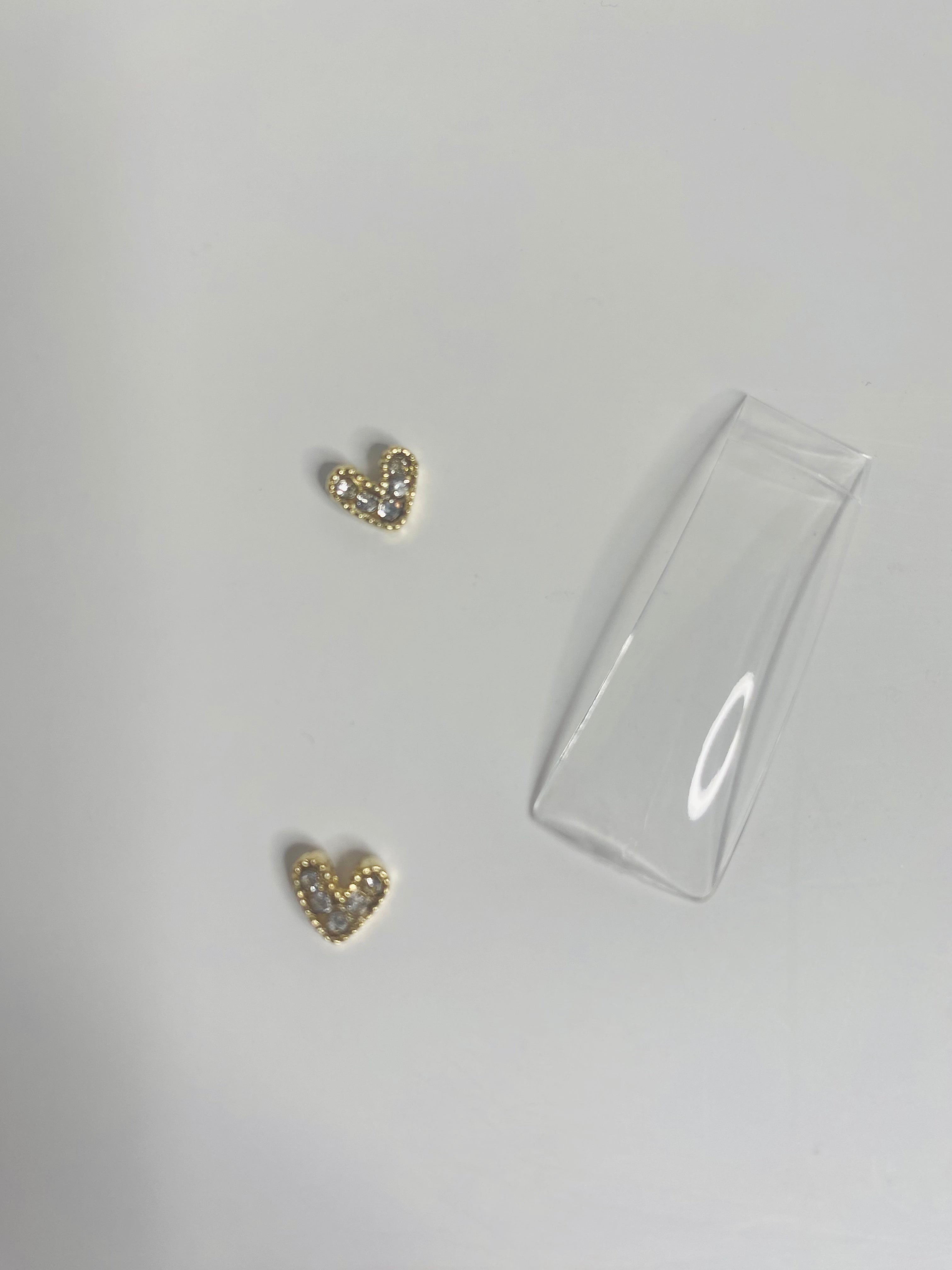 Charms hearts/gold tone