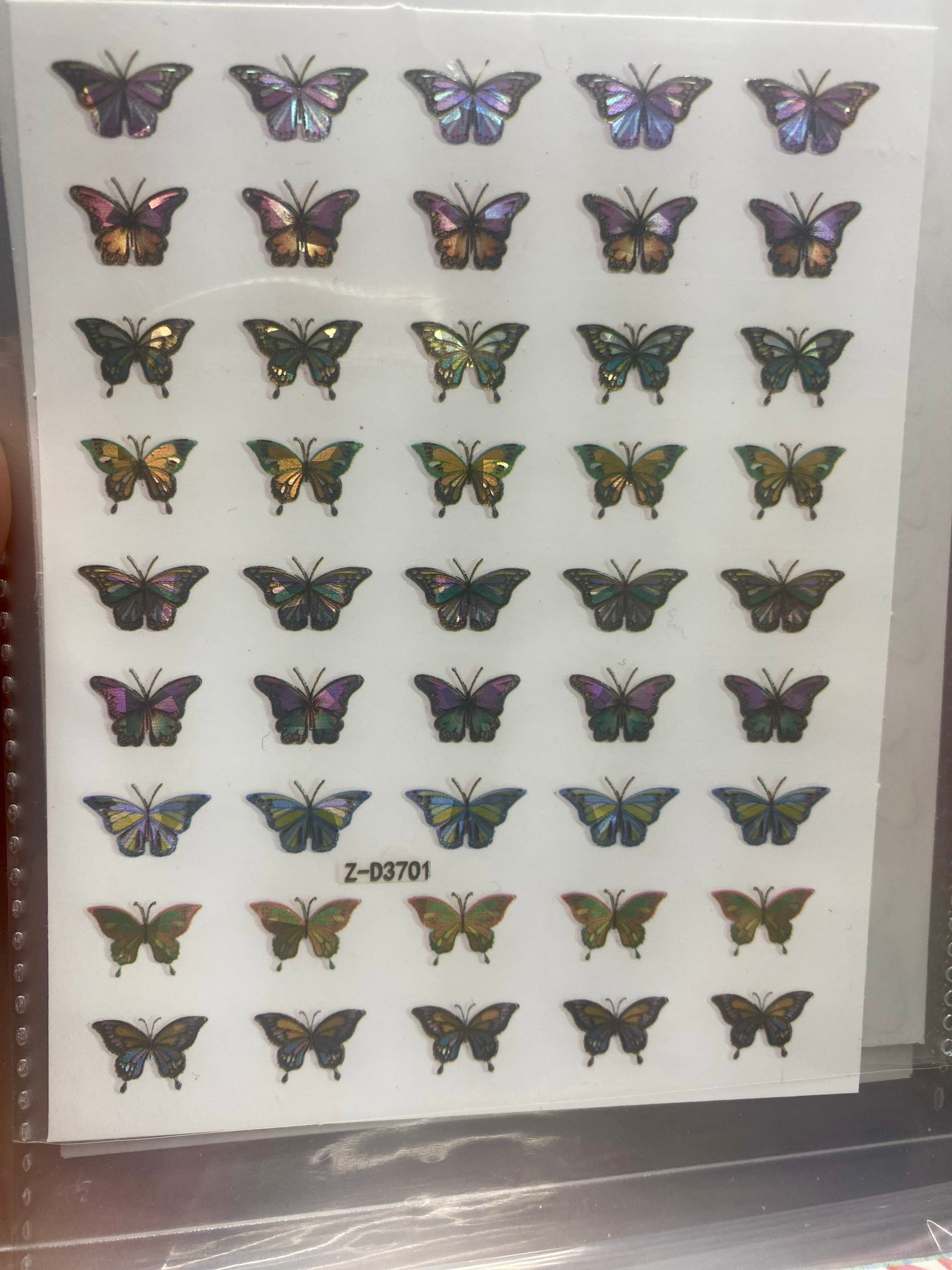 Butterfly nail art stickers decals