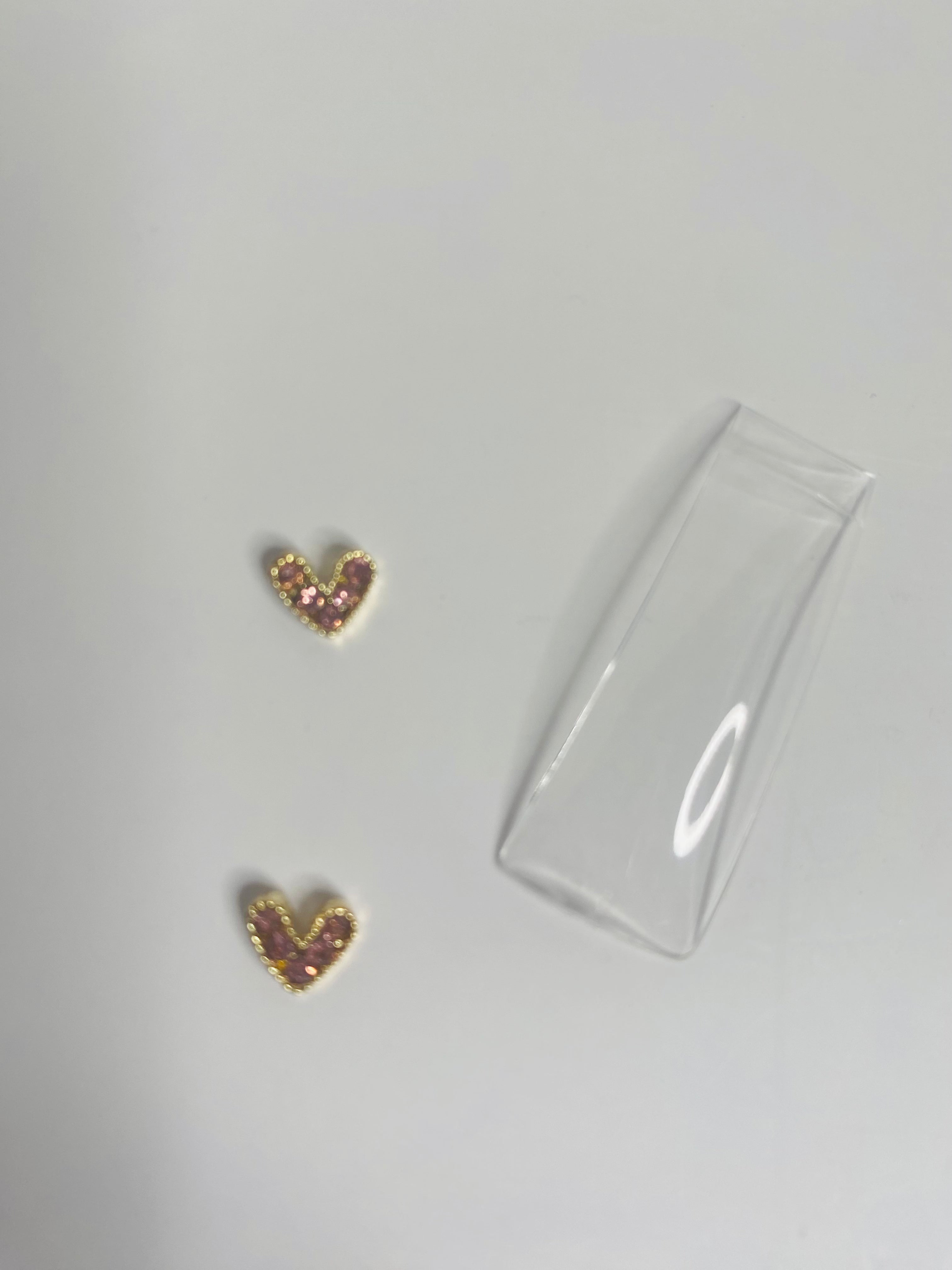 Charms hearts/gold tone