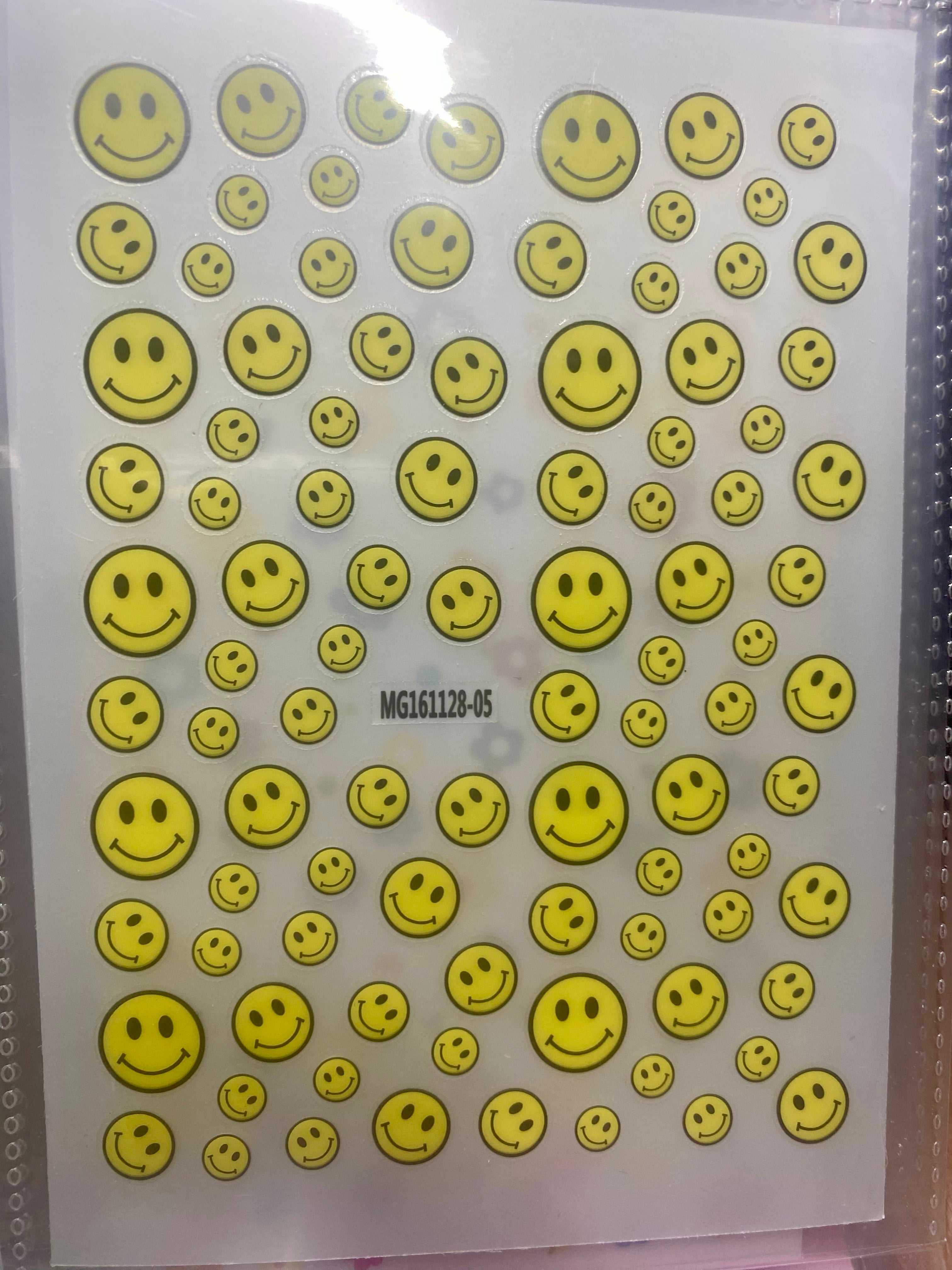 Emoji happy face nail art stickers nail decoration