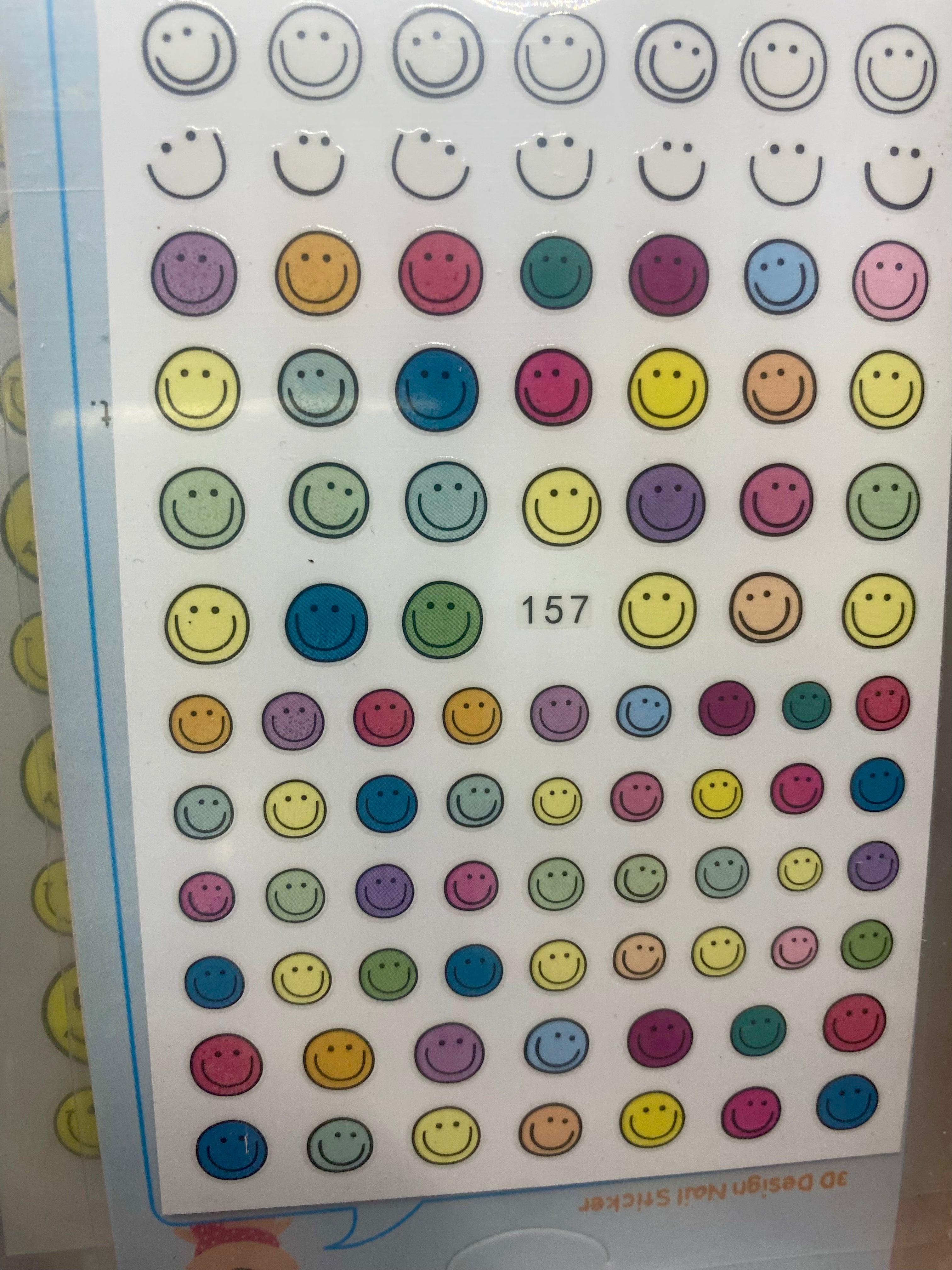 Emoji happy face nail art stickers nail decoration