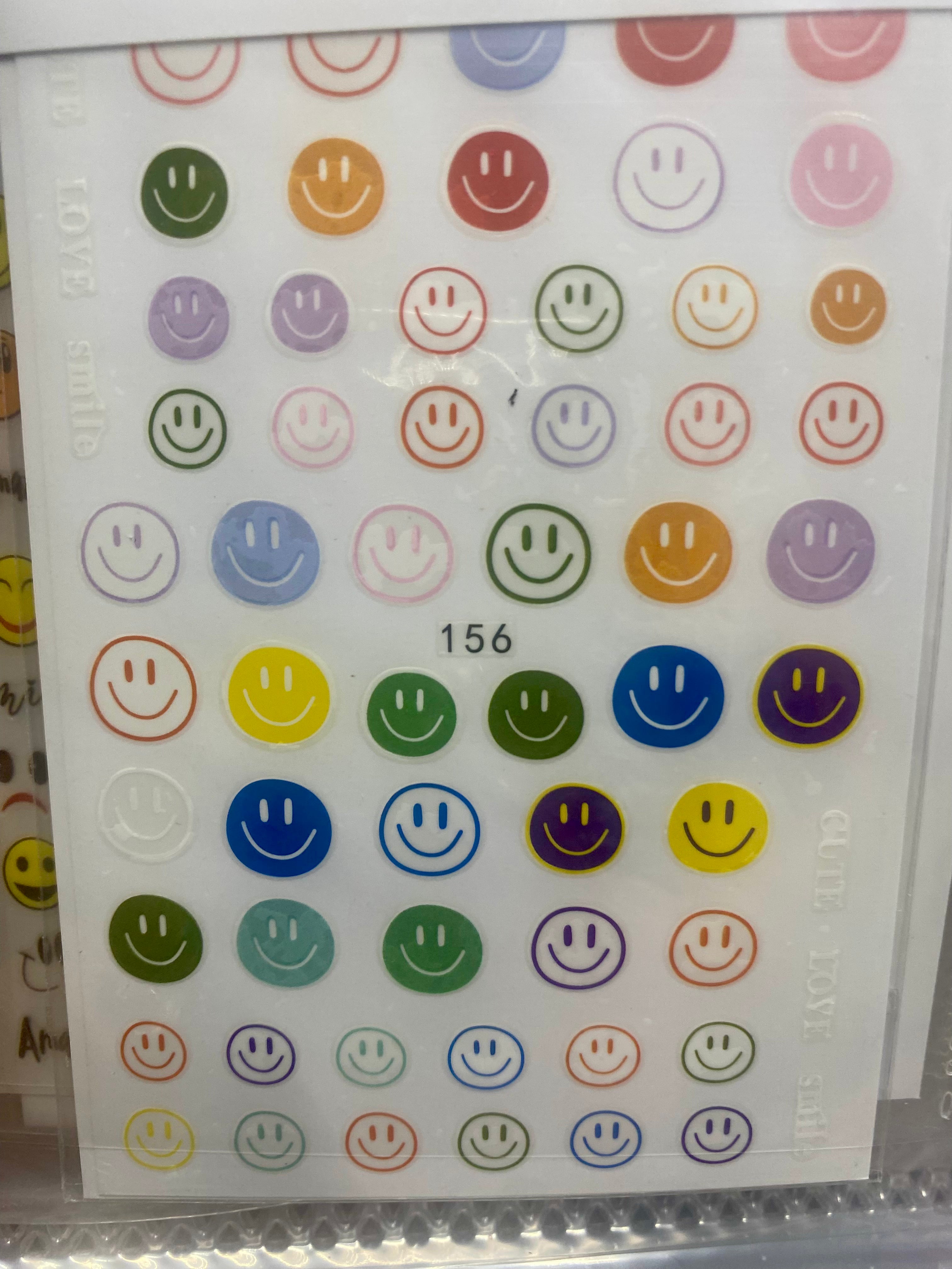 Emoji happy face nail art stickers nail decoration