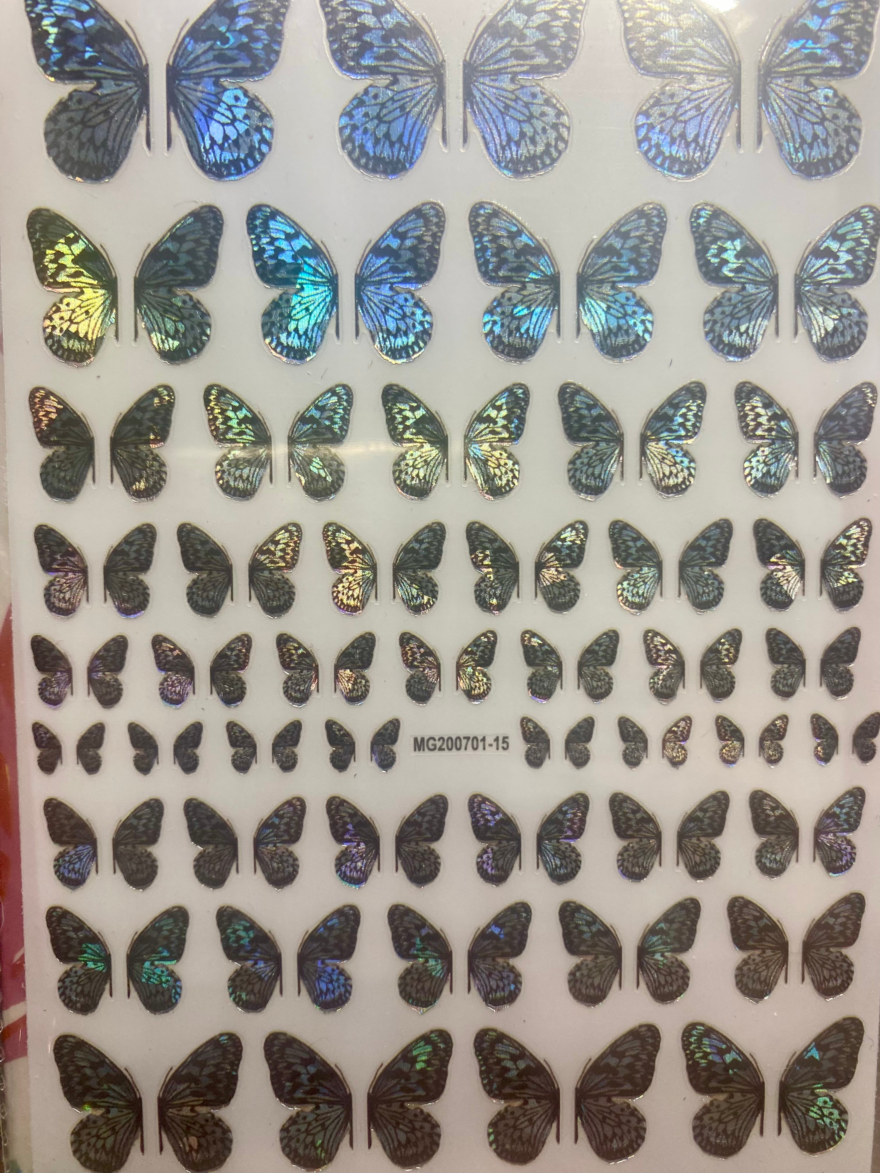 Butterfly nail art stickers decals