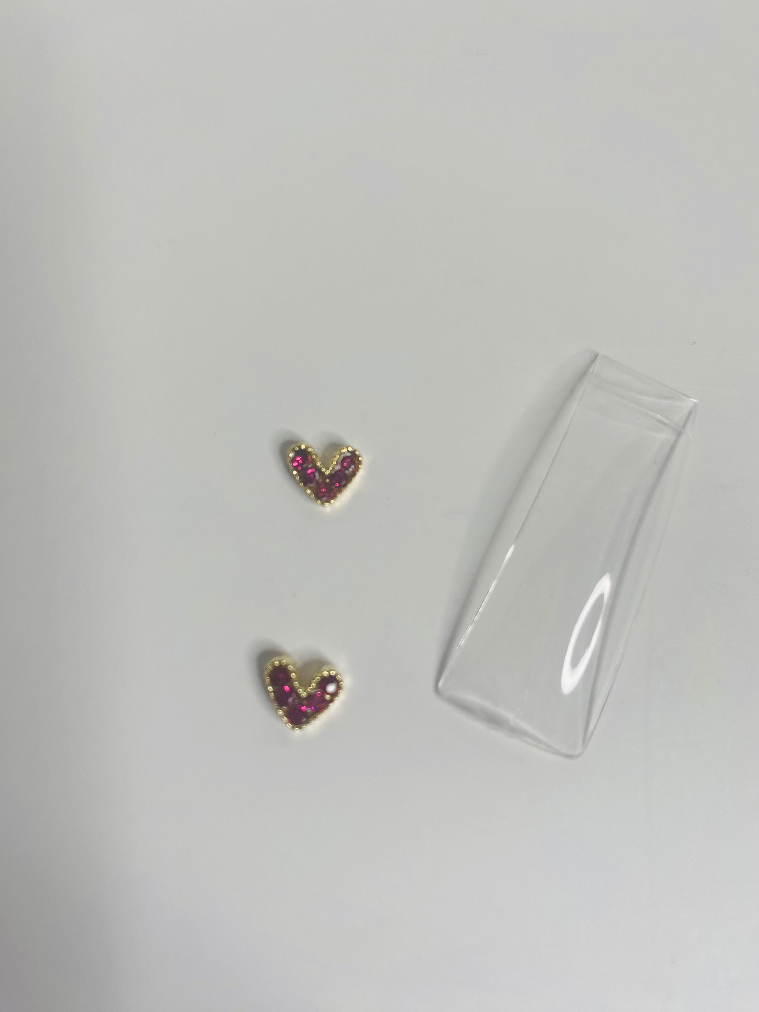 Charms hearts/gold tone