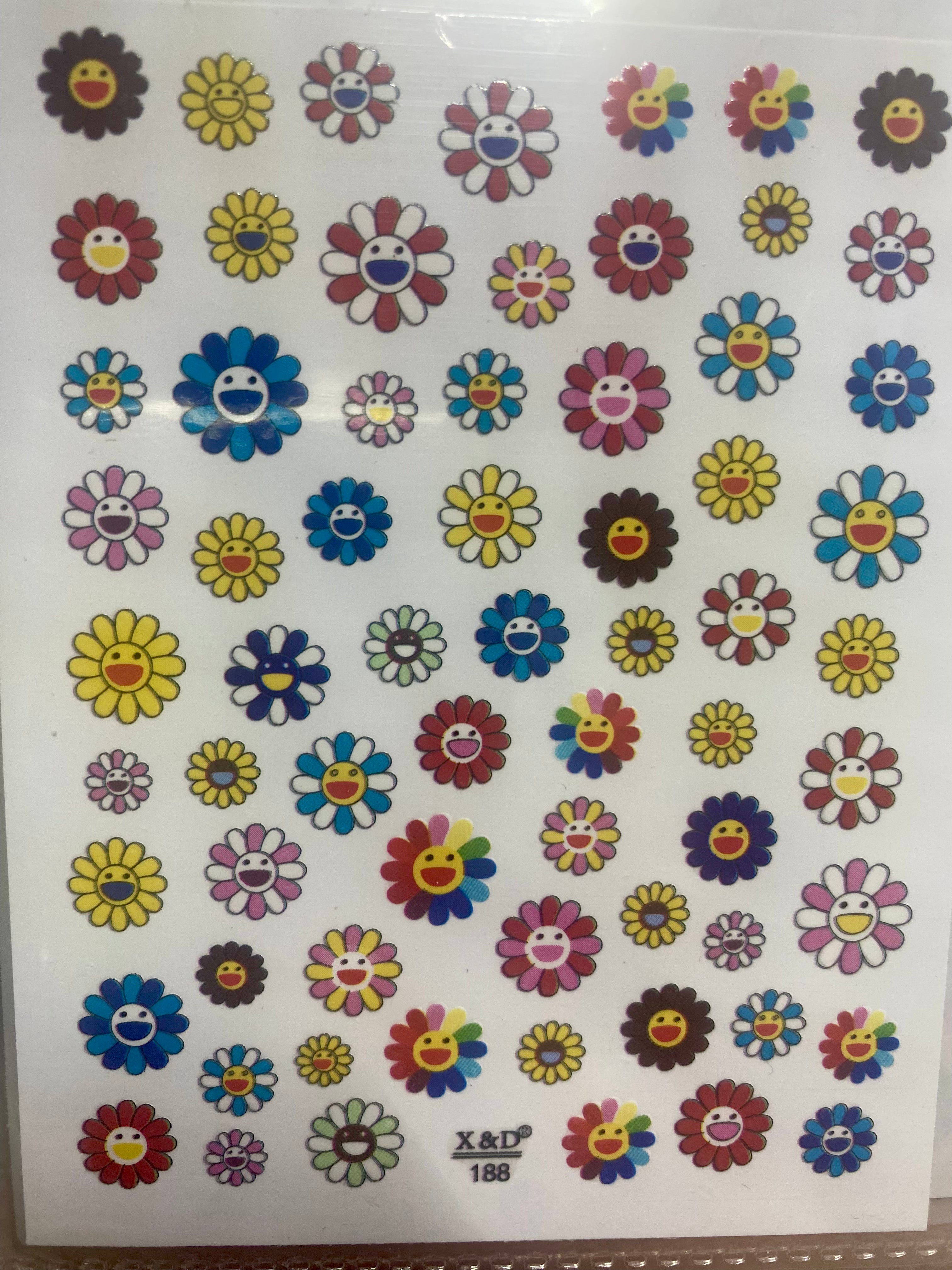 Flowers daisy nail art stickers nail decoration