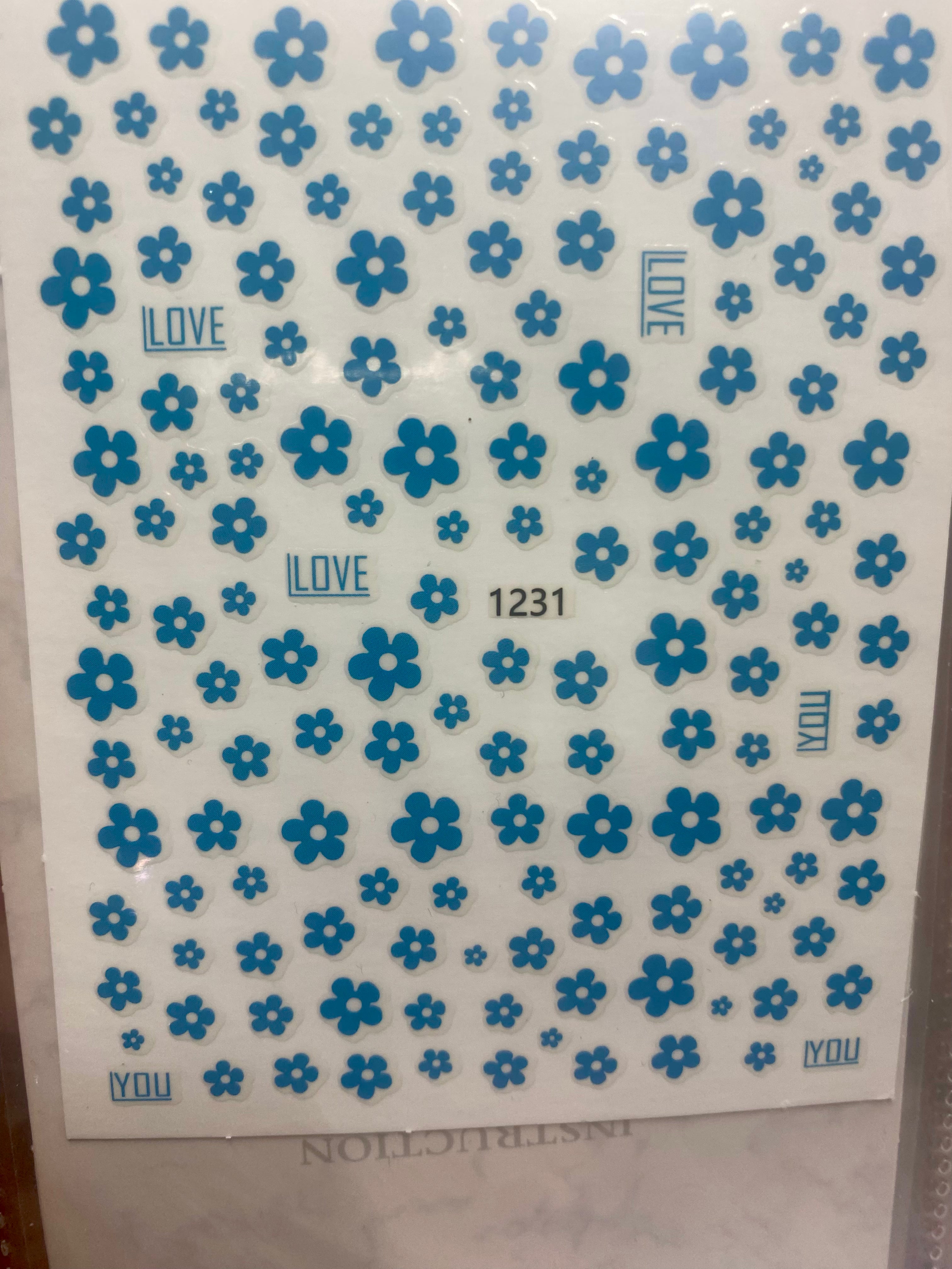 Flowers nail art stickers nail decoration