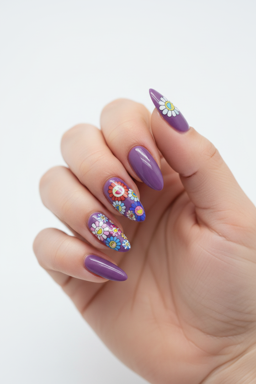 Flowers daisy nail art stickers nail decoration