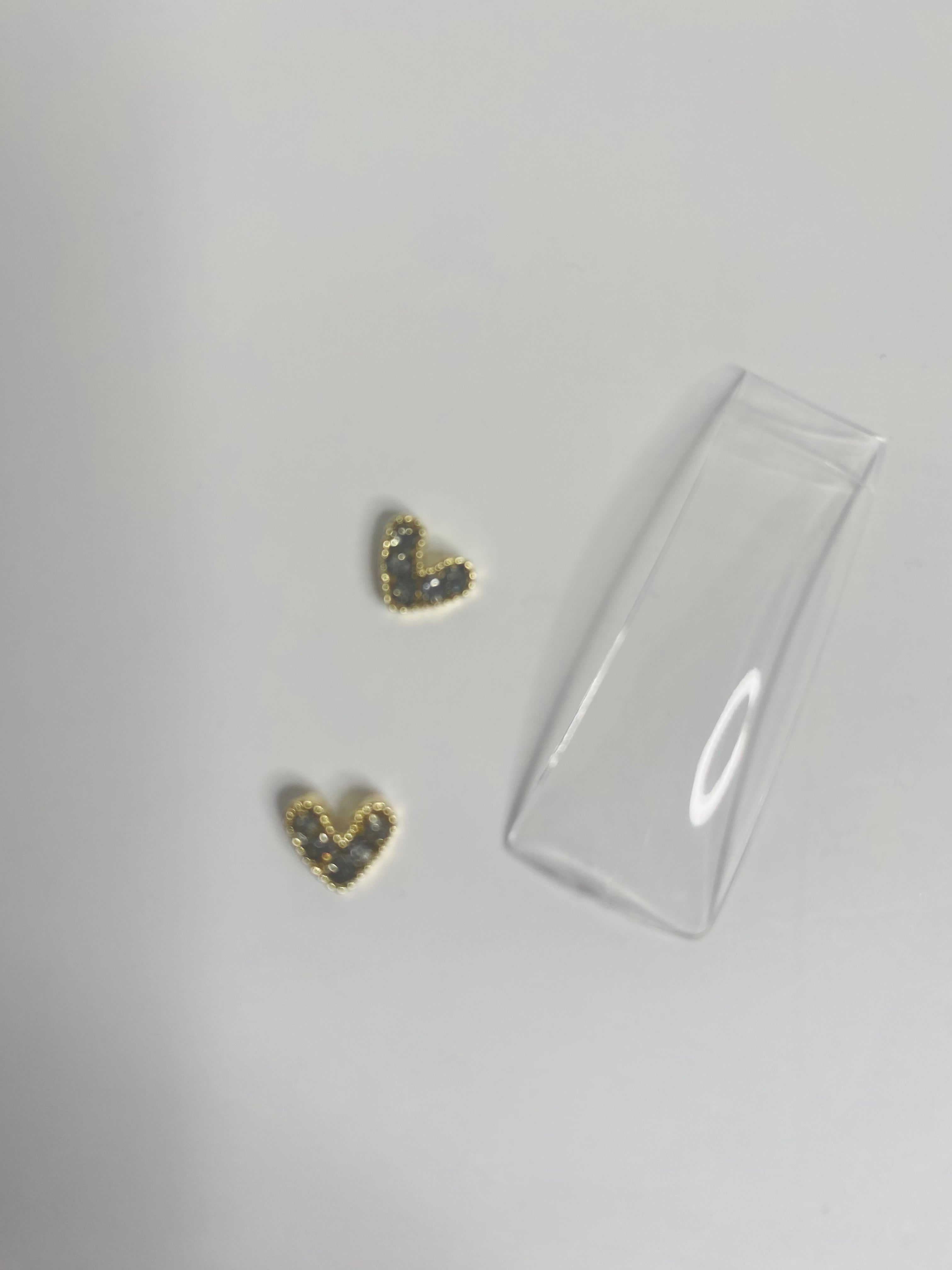 Charms hearts/gold tone