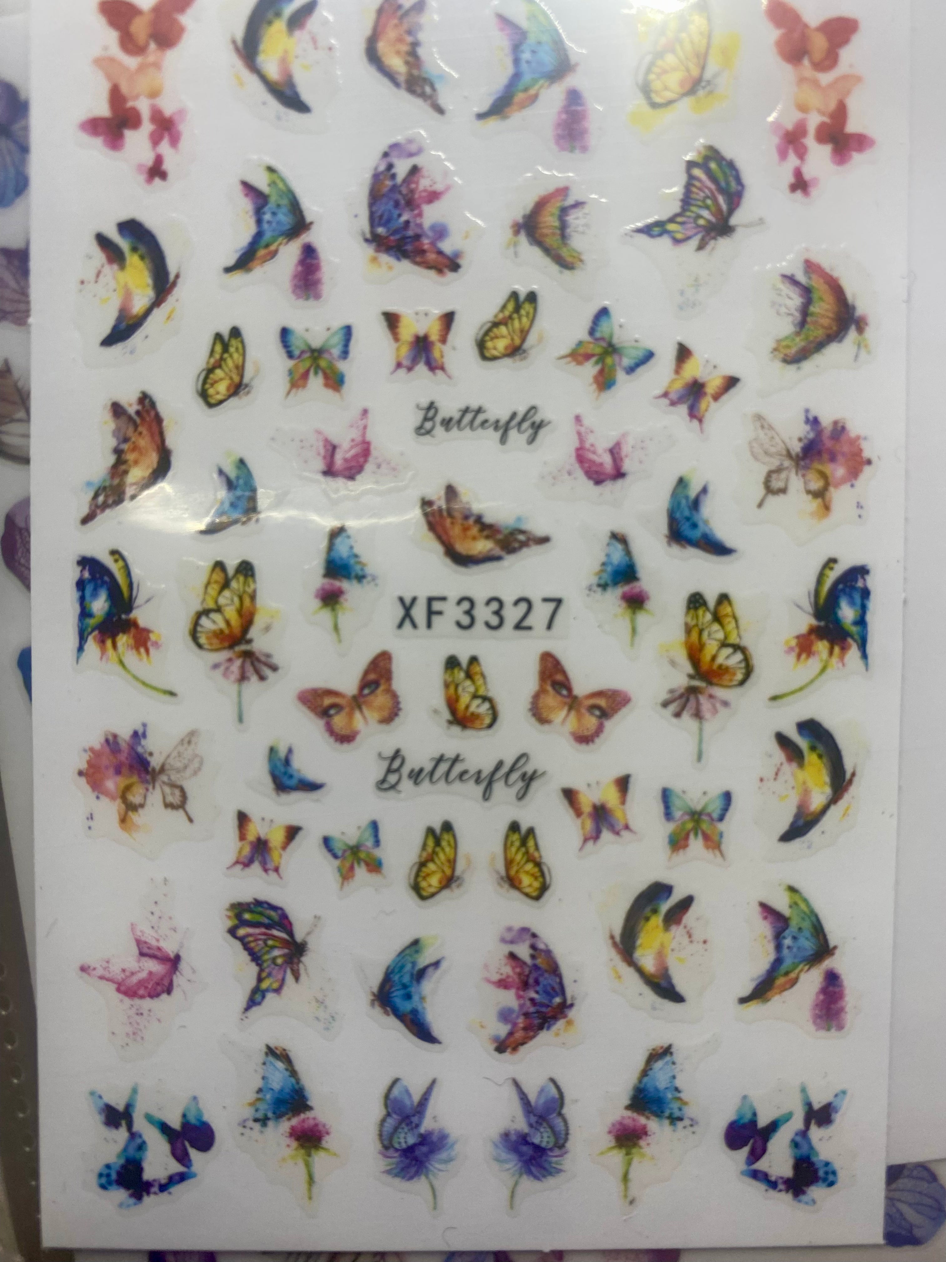 Butterfly nail art stickers decals