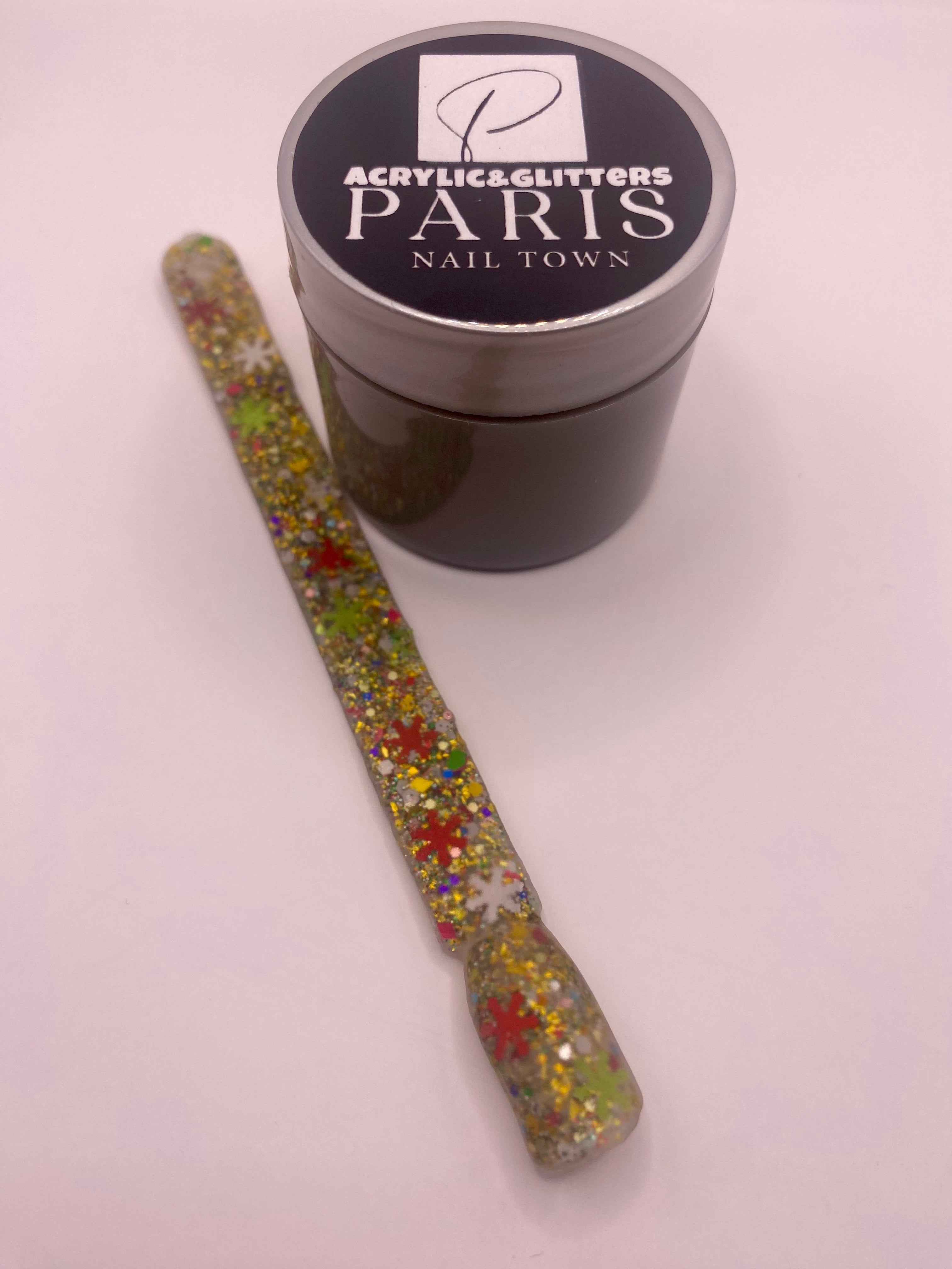 SNOW FLAKES,CHRISTMAS CHUNKY GLITTER ACRYLICS POWDER 6 COLORS AVAILABLE 1.OZ EACH JAR