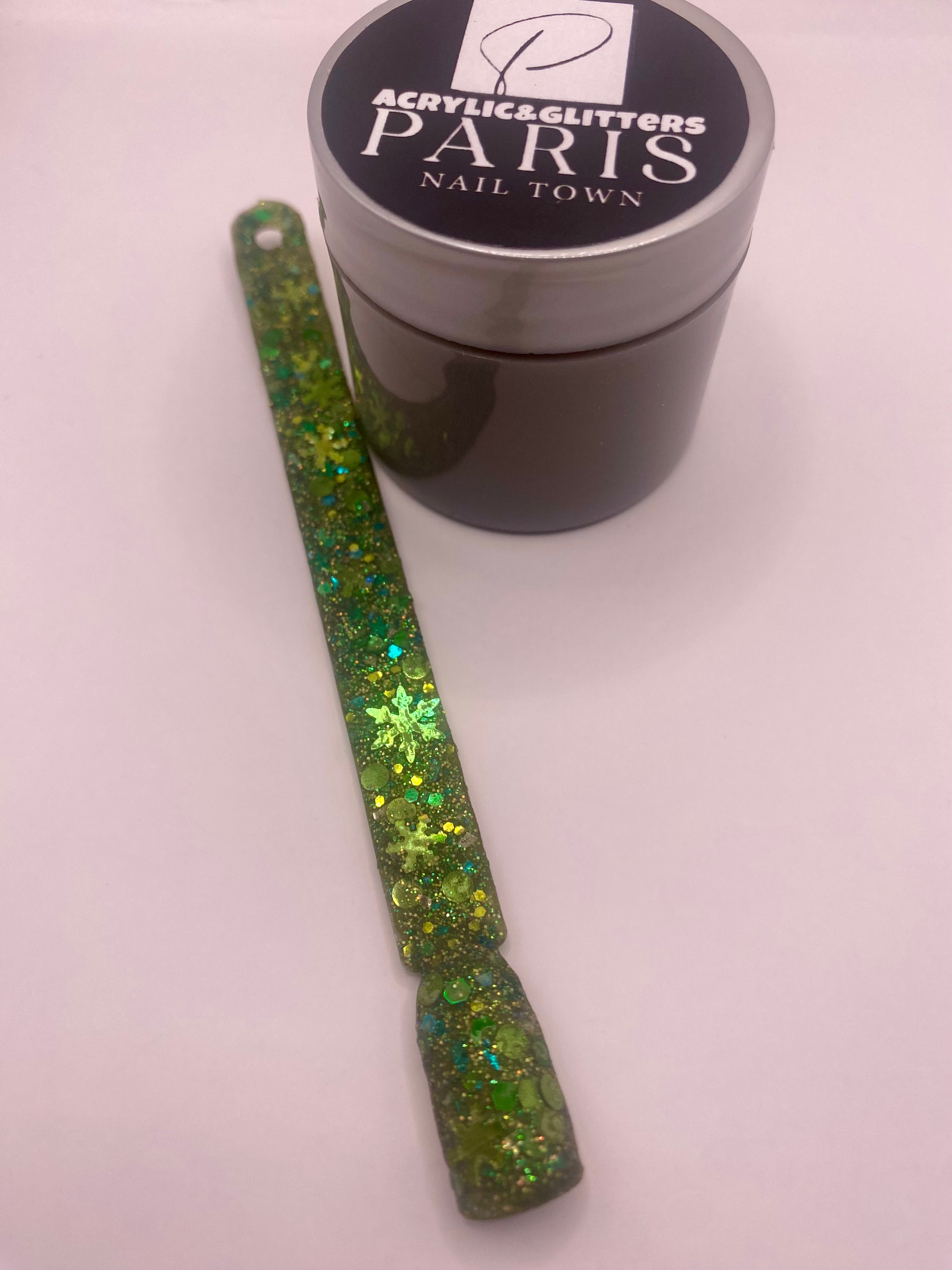 SNOW FLAKES,CHRISTMAS CHUNKY GLITTER ACRYLICS POWDER 6 COLORS AVAILABLE 1.OZ EACH JAR