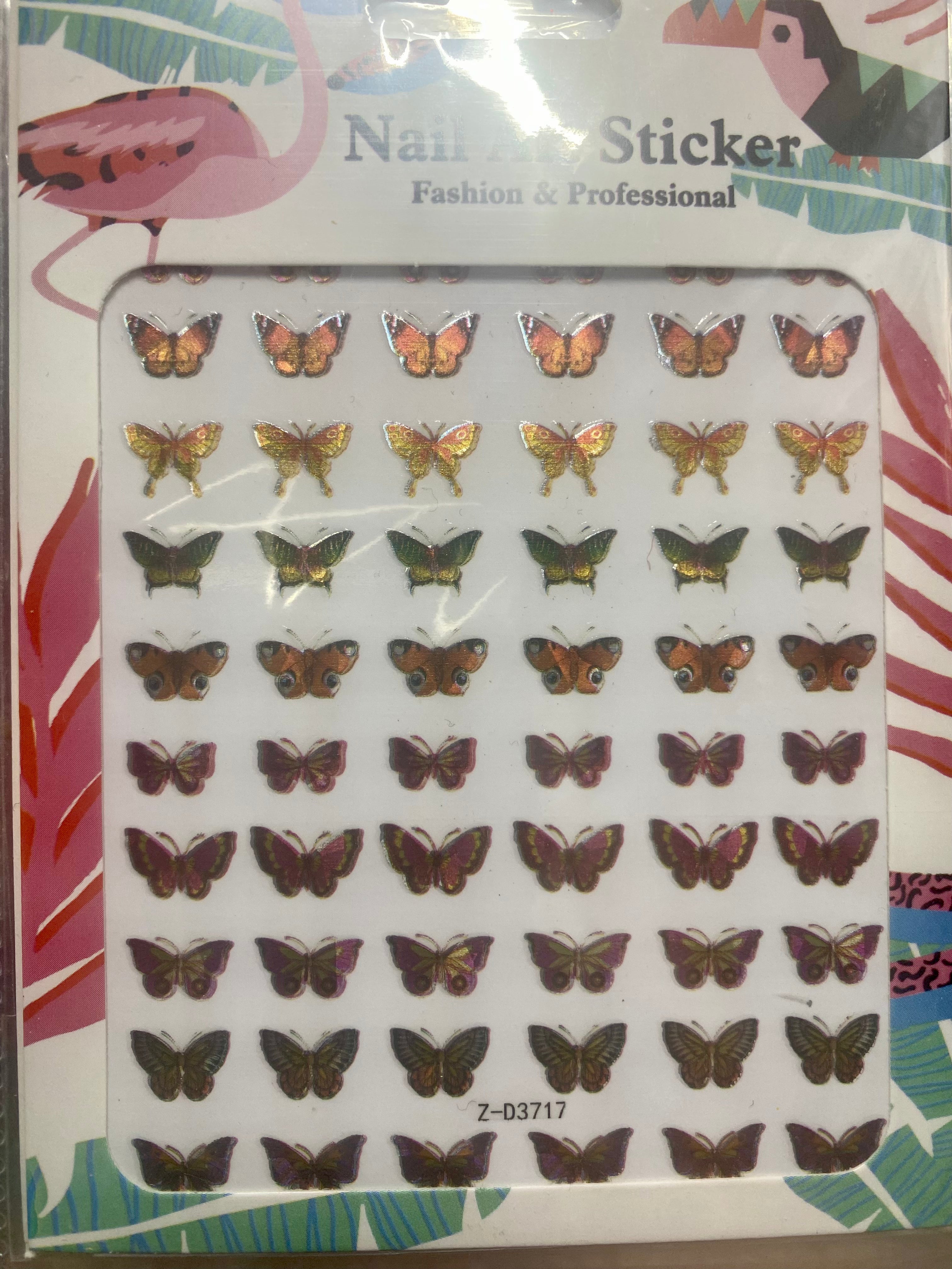 Butterfly nail art stickers decals