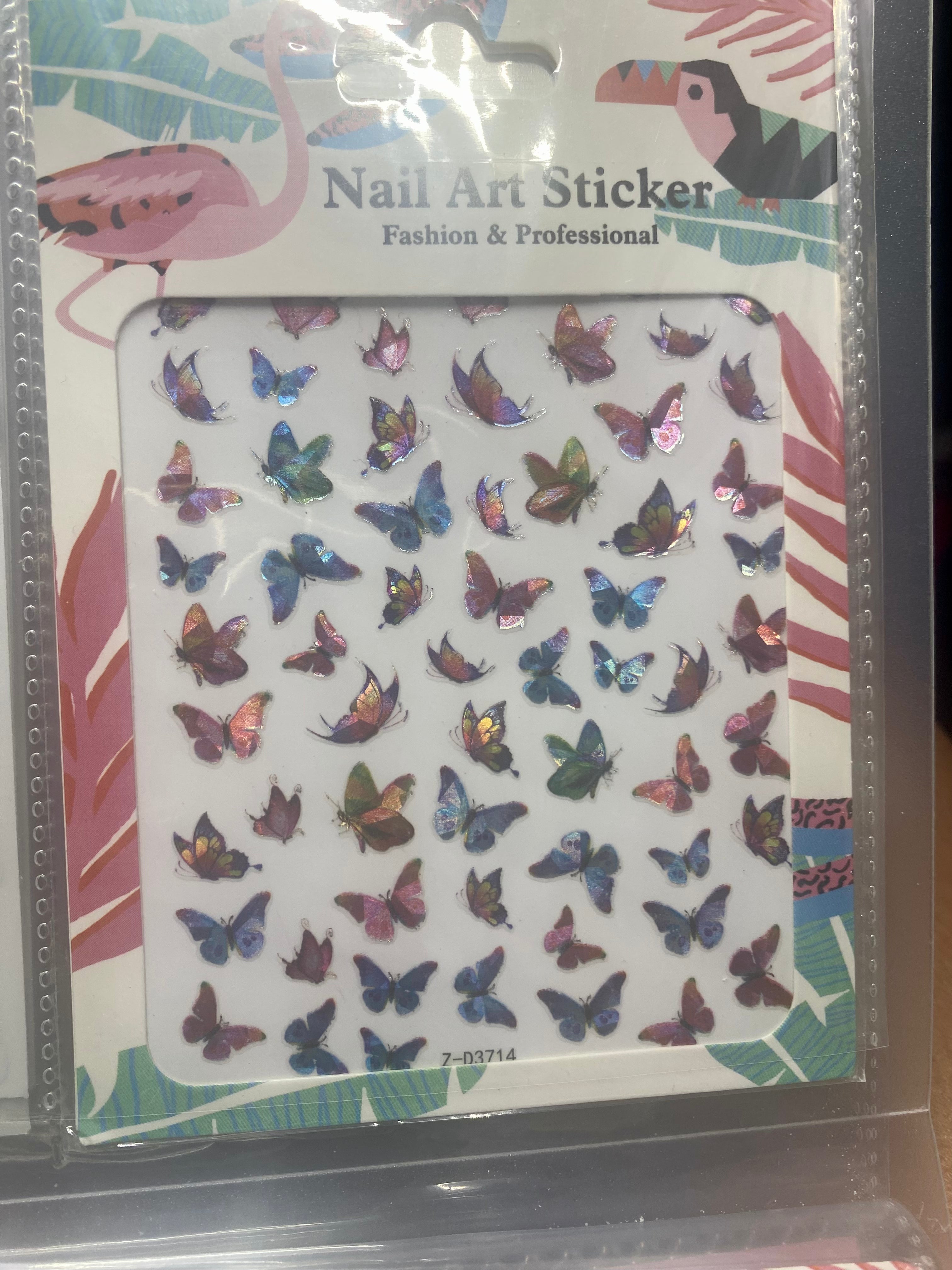 Butterfly nail art stickers decals