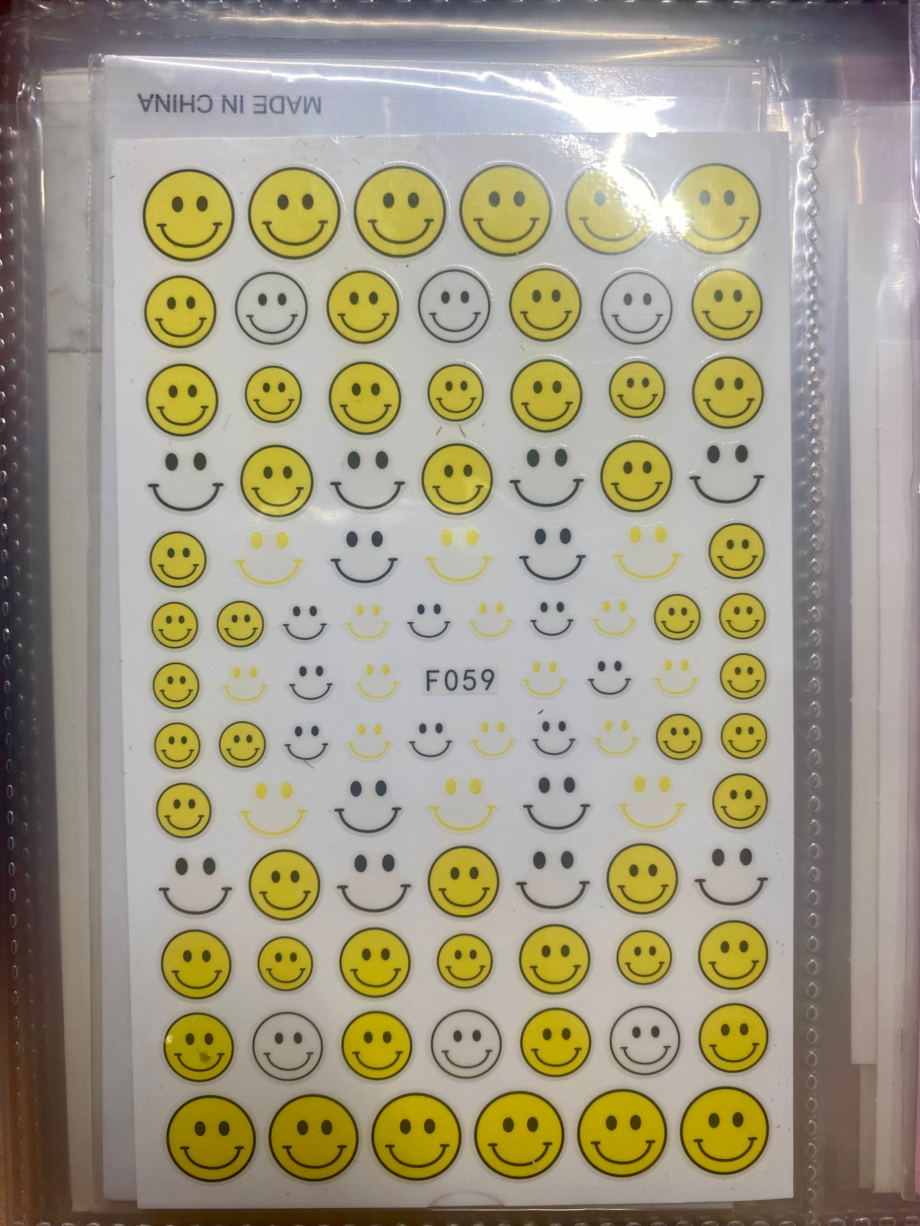 Emoji happy face nail art stickers nail decoration