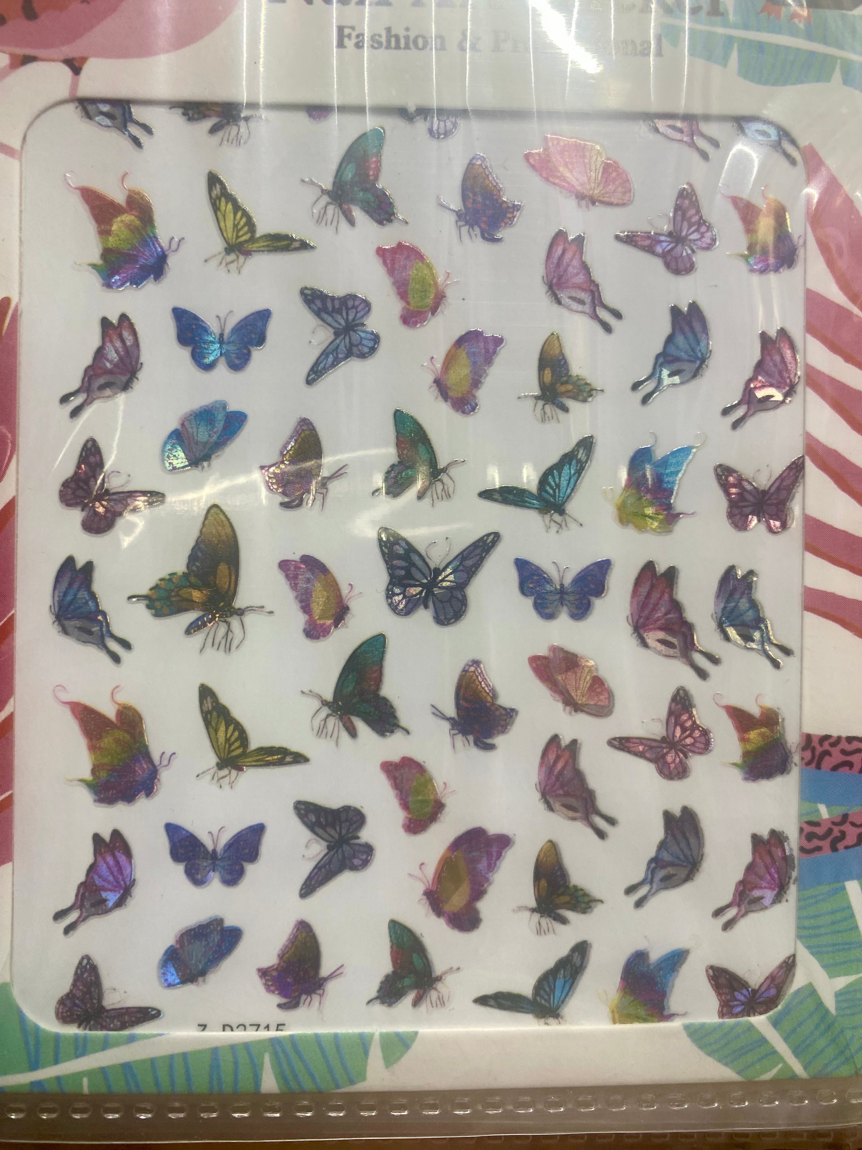 Butterfly nail art stickers decals