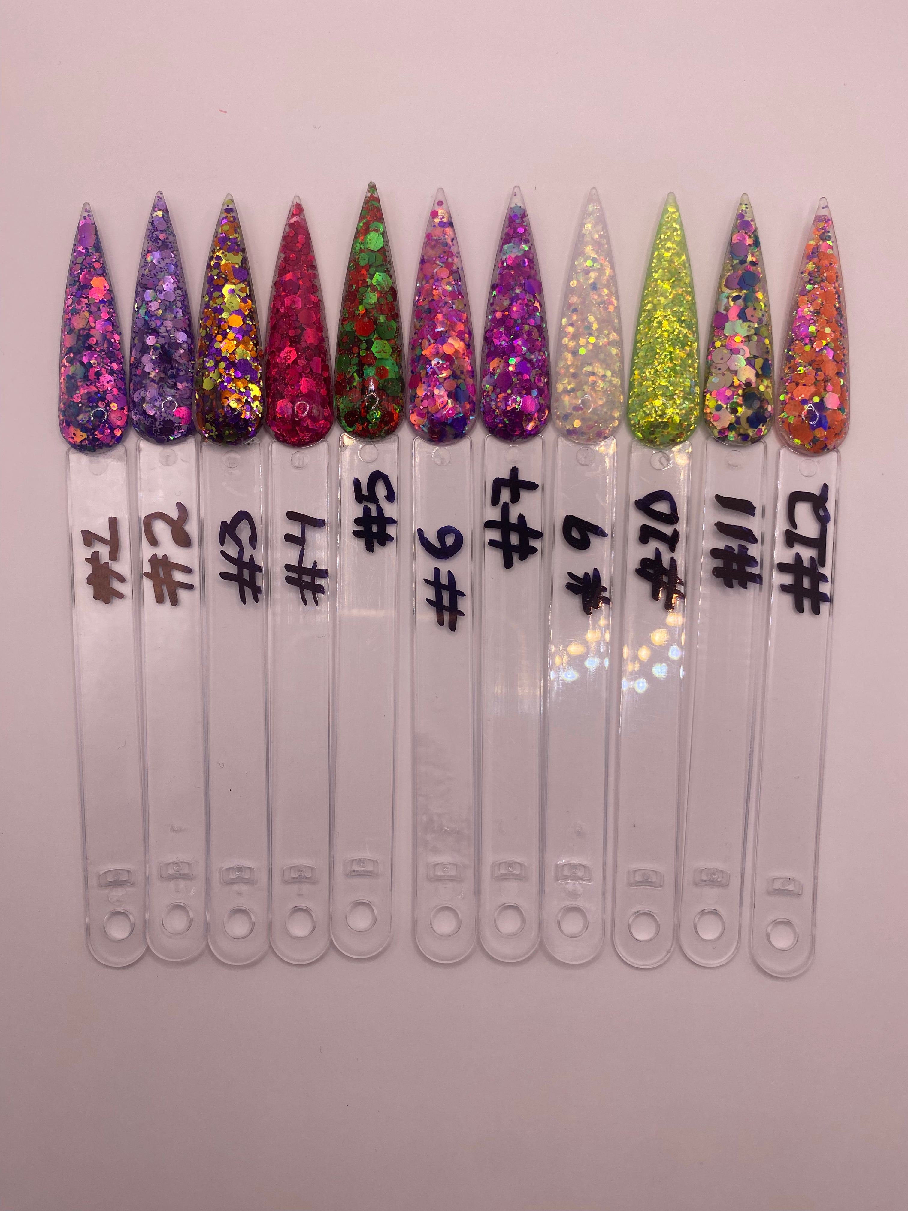 CHUNKY GLITTER ACRYLICS [TRANS COLLECTION] 24 COLORS 1.OZ EACH JAR