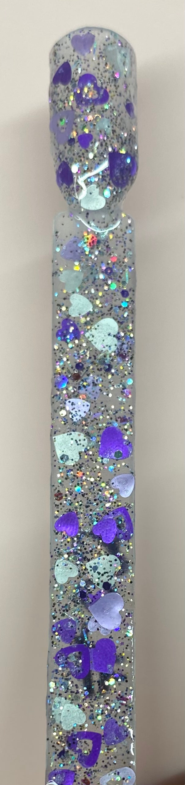 #02 VALENTINES  GLITTER ACRYLIC 1.OZ JAR