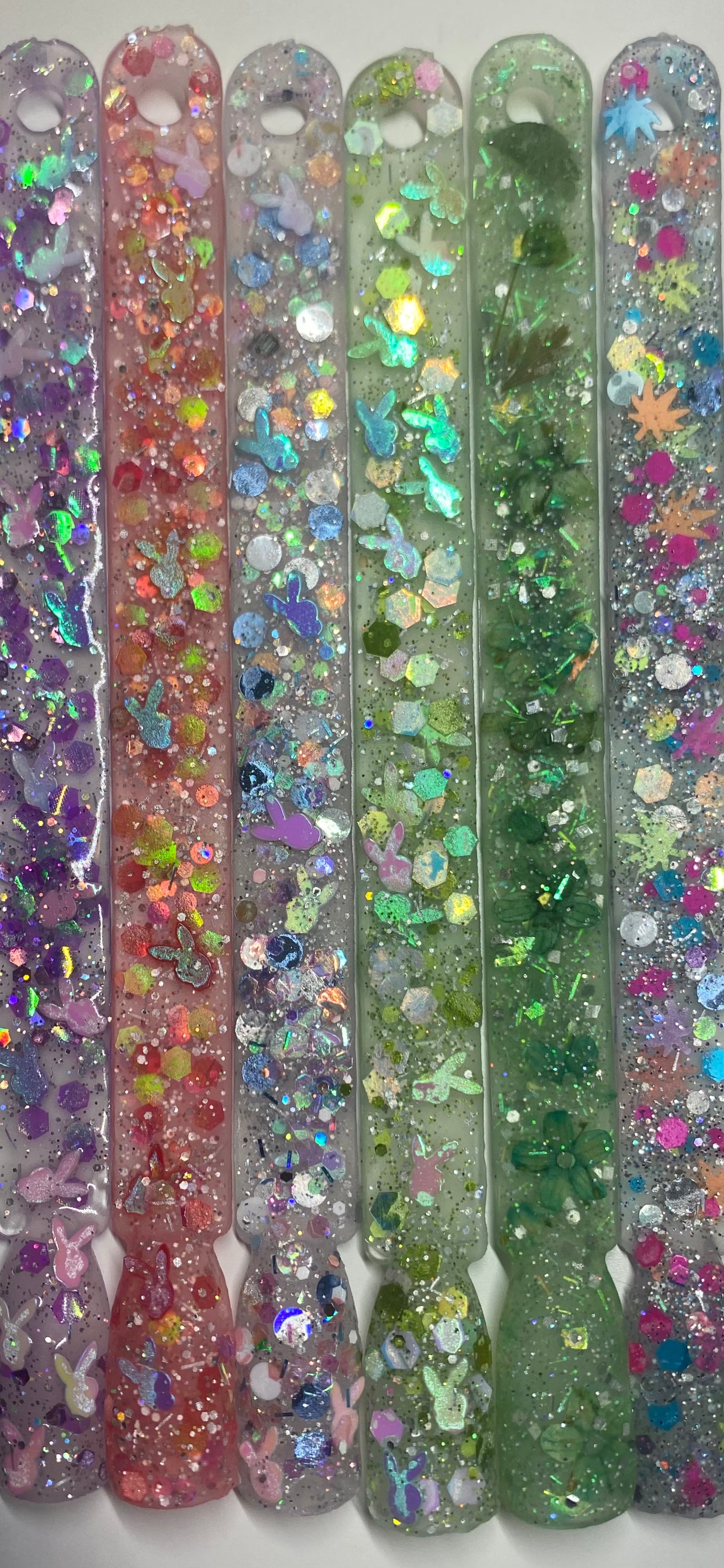 BUNNY SUMMER,FALL CHUNKY GLITTER ACRYLICS POWDER 6 COLORS AVAILABLE 1.OZ EACH JAR